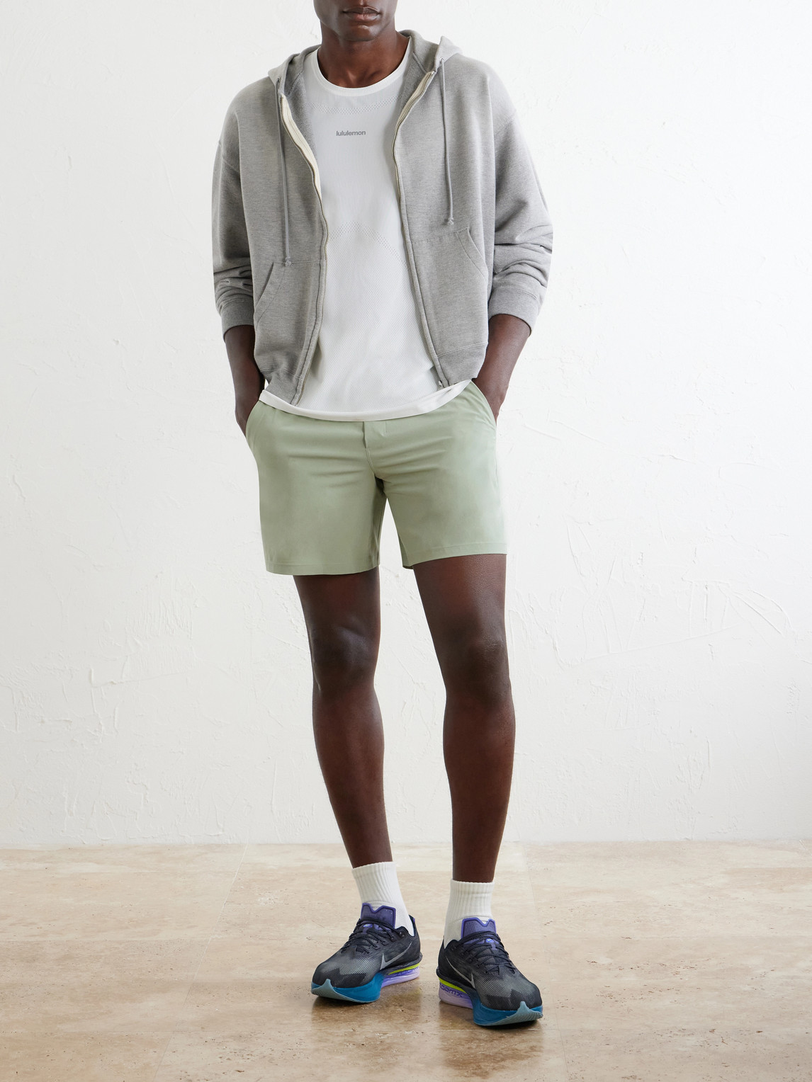 Logo-Print Mesh Running Top — 2