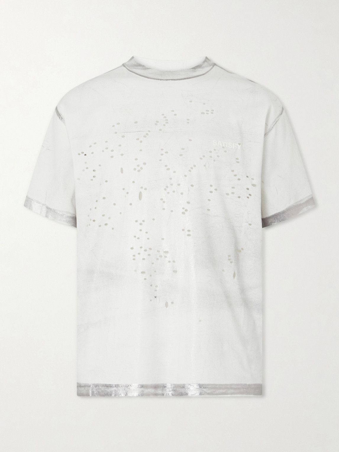 Logo-Print Distressed MothTech™ Cotton-Jersey T-Shirt