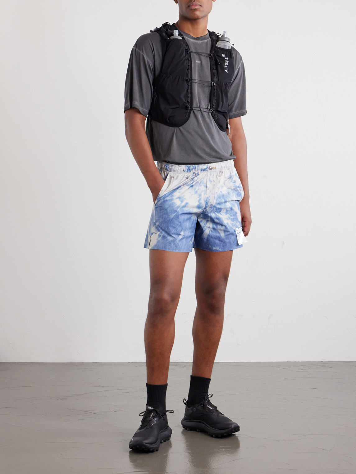 Straight-Leg 5" Logo-Appliquéd Printed PeaceShell™ Shorts — 2
