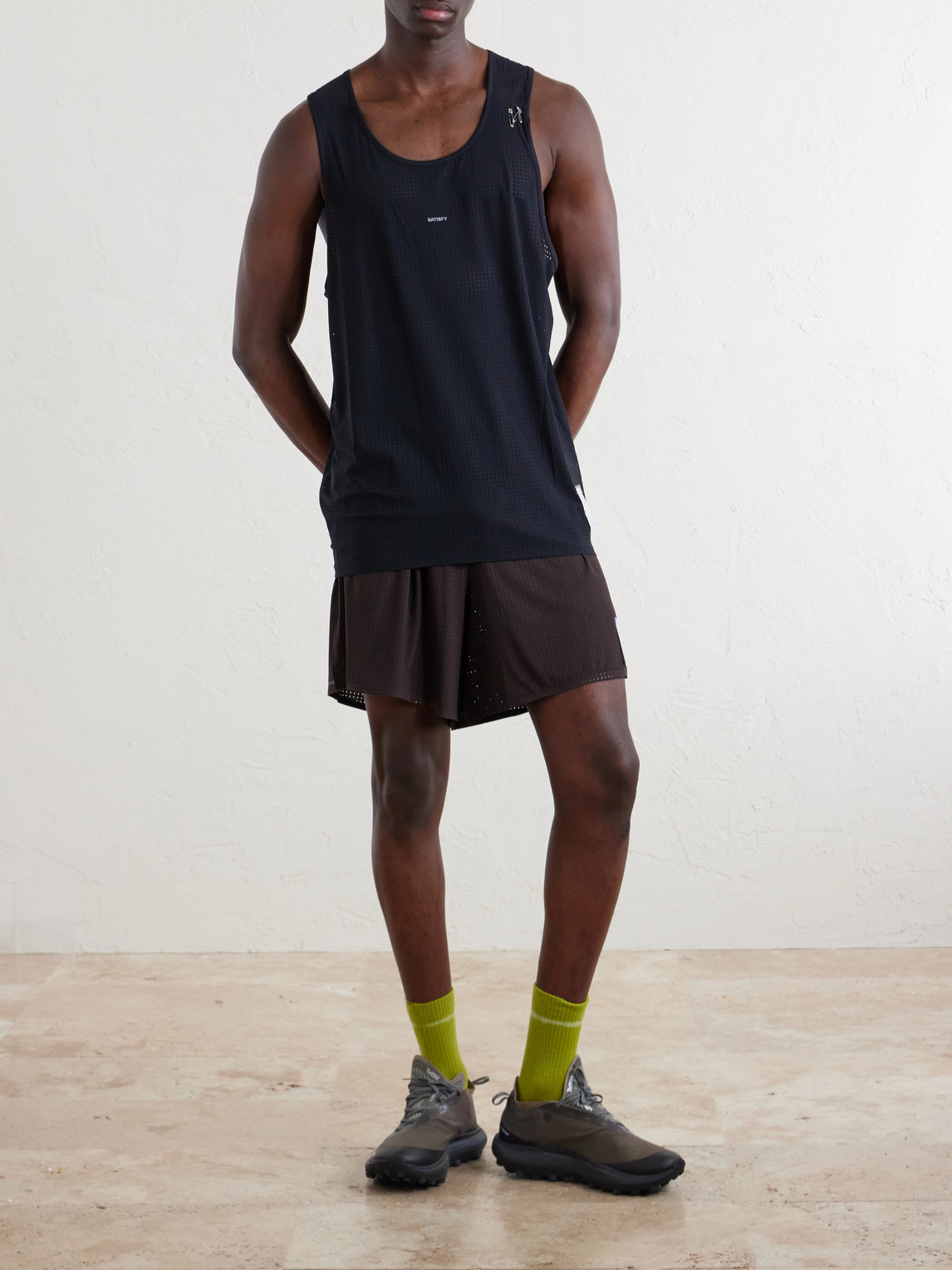Straight-Leg Logo-Appliquéd 5" Space‑O™ Shorts — 2
