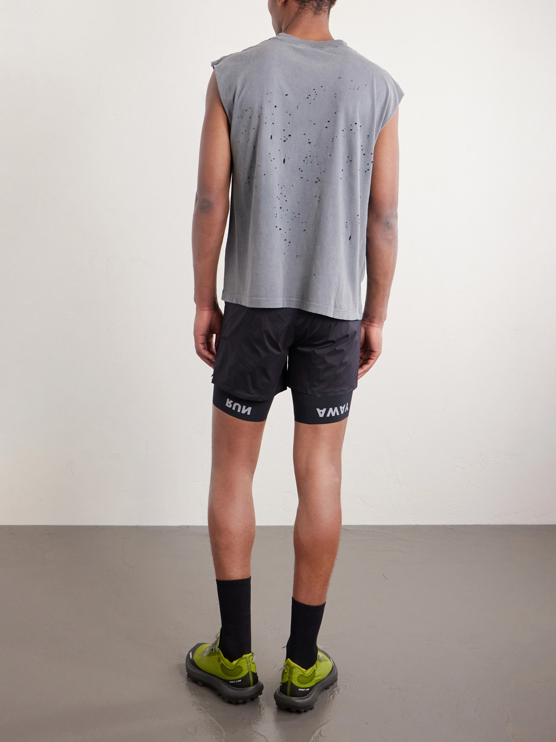Distressed Logo-Print Mothtech™ Organic Cotton-Jersey Tank Top