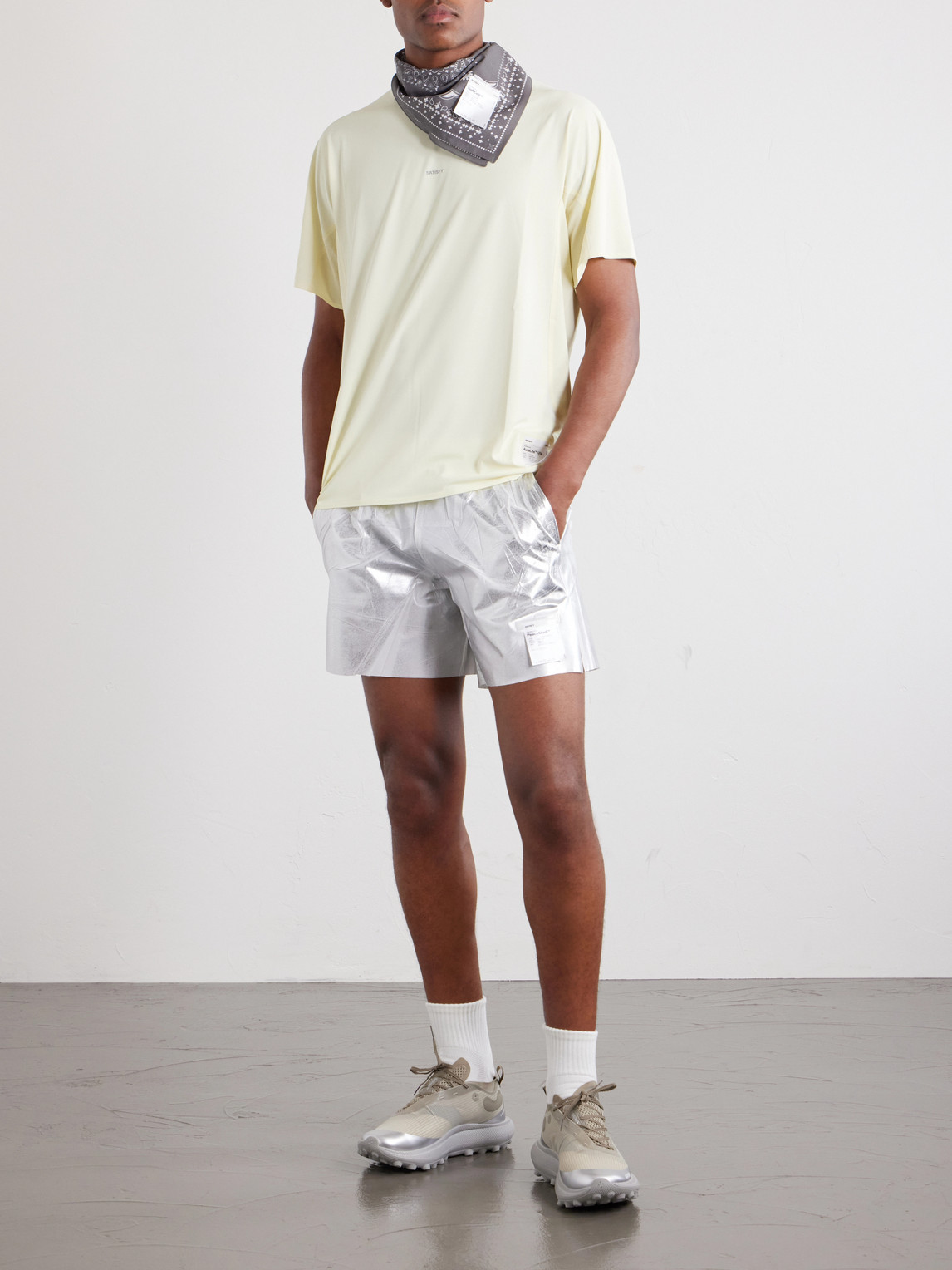 Straight-Leg 5" Logo-Appliquéd Printed PeaceShell™ Shorts — 2