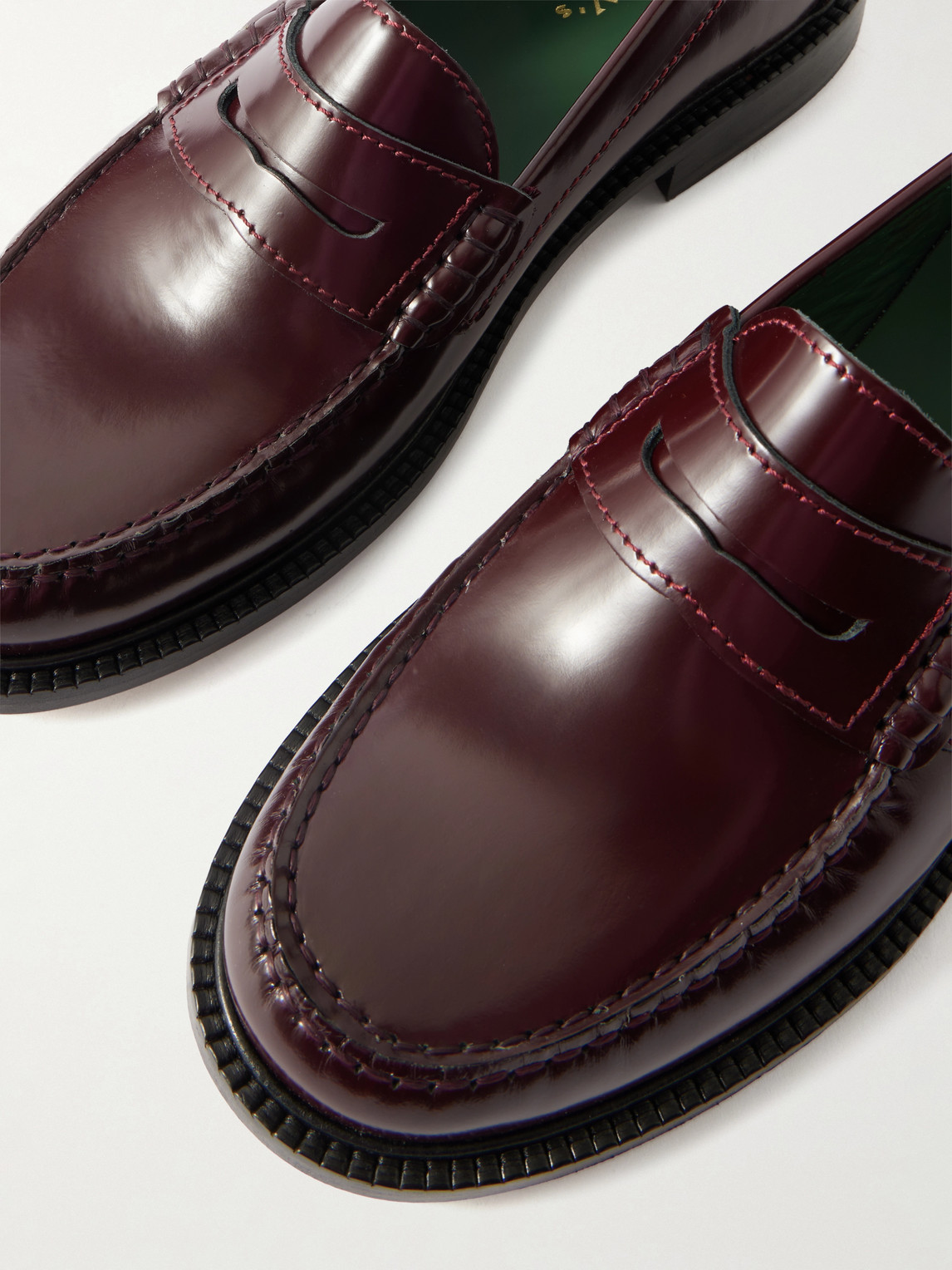 Yardee Polished-Leather Penny Loafers