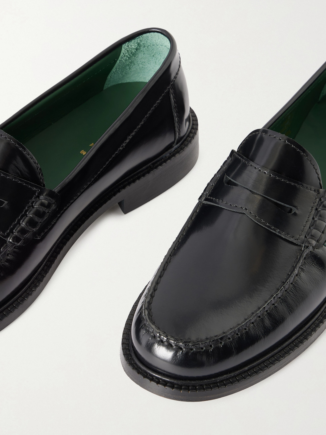 Yardee Polished-Leather Penny Loafers