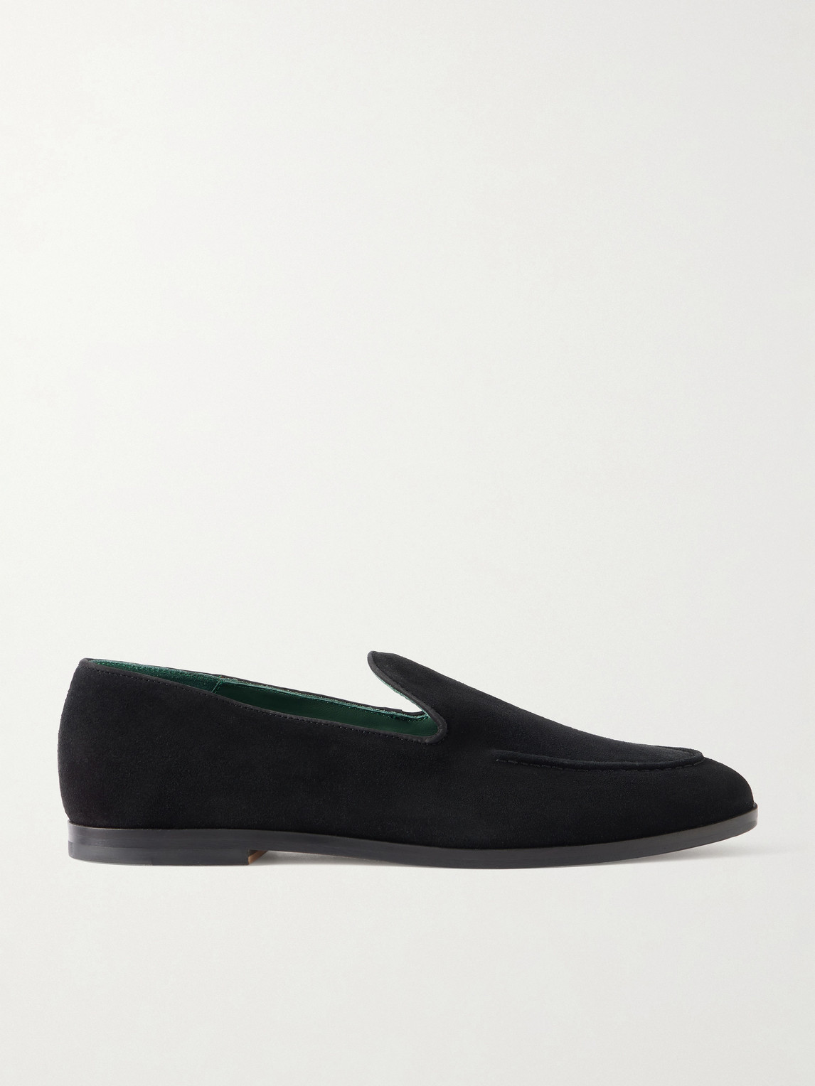 Vinny's Marcel Suede Loafers In Black