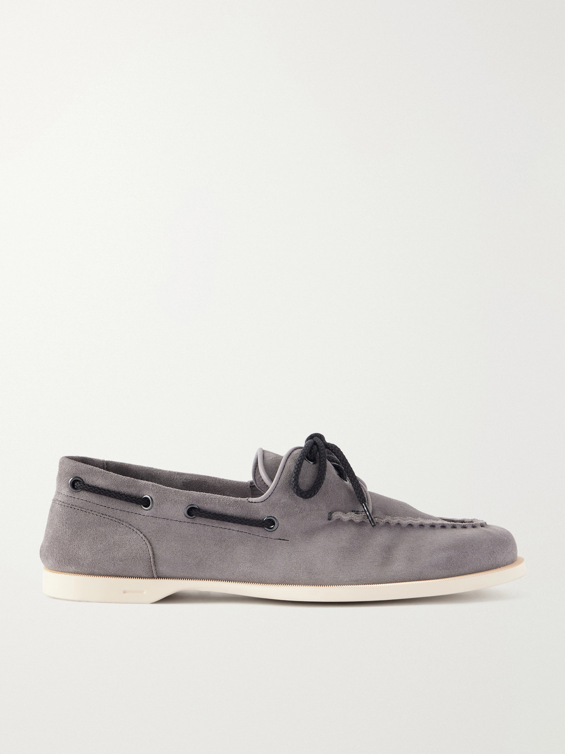 John Lobb Foil Suede Boat Shoes - Men