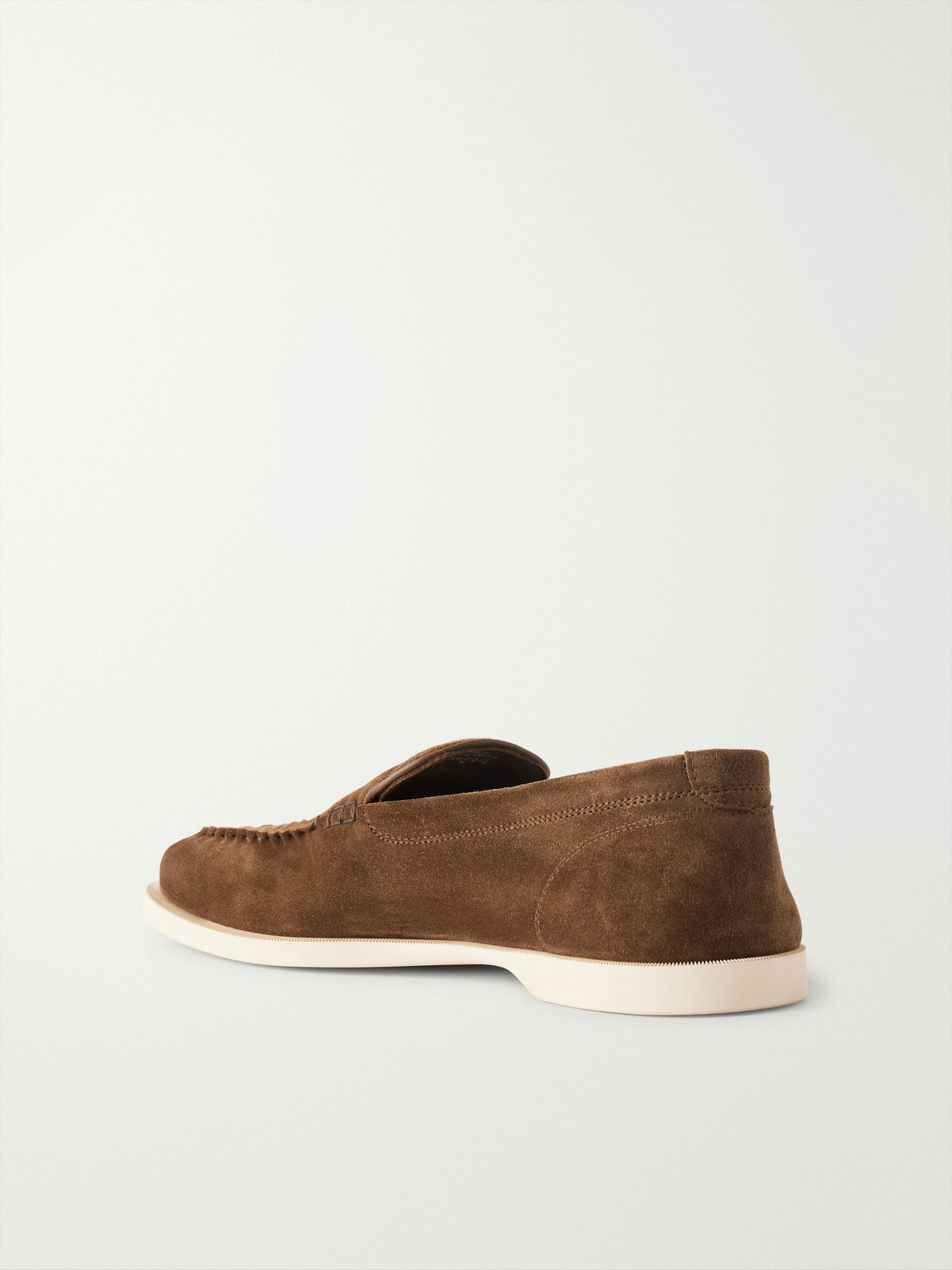 John Lobb Pace Suede Leather Loafers In Brown