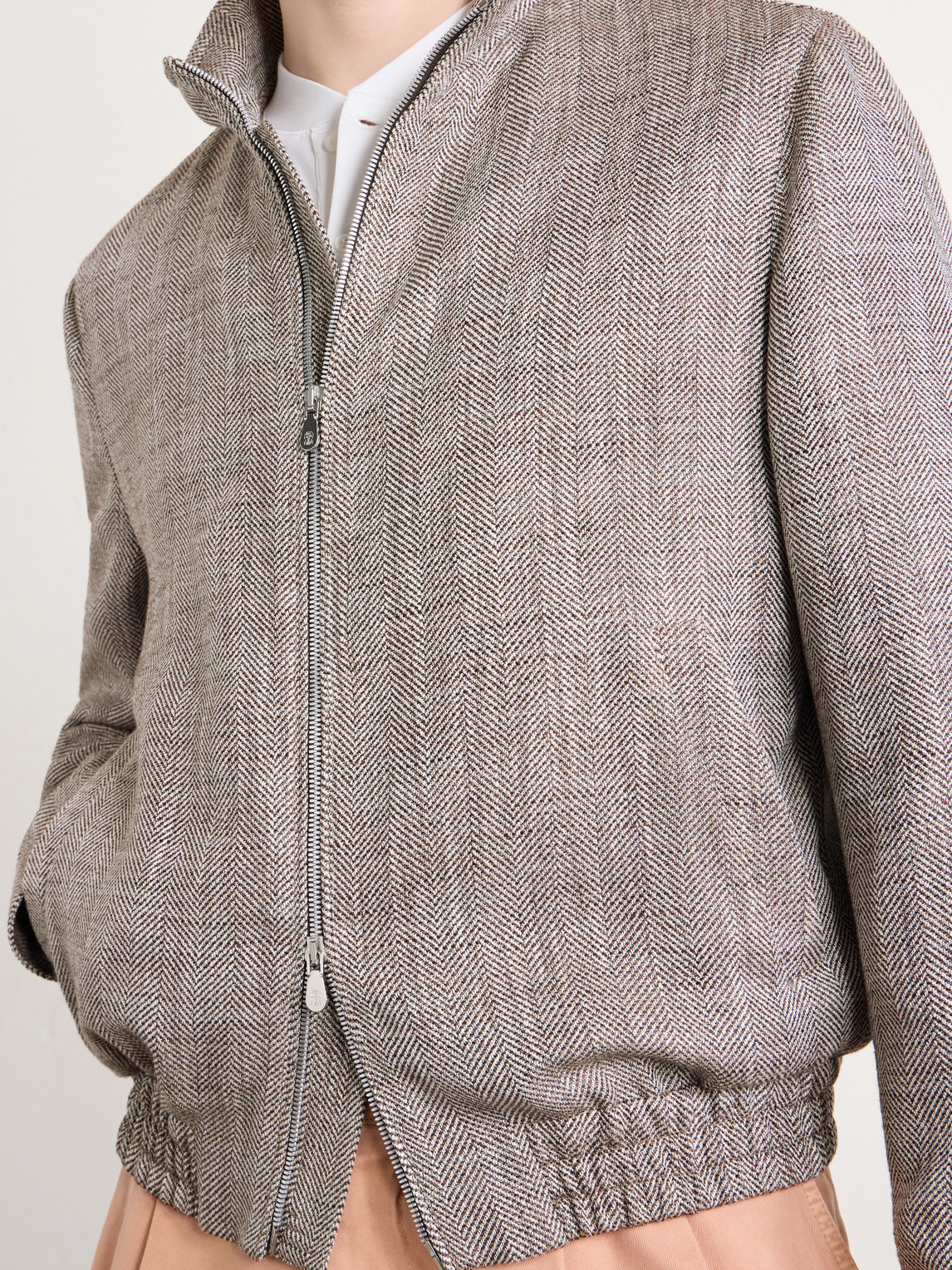 Herringbone Bomber Jacket