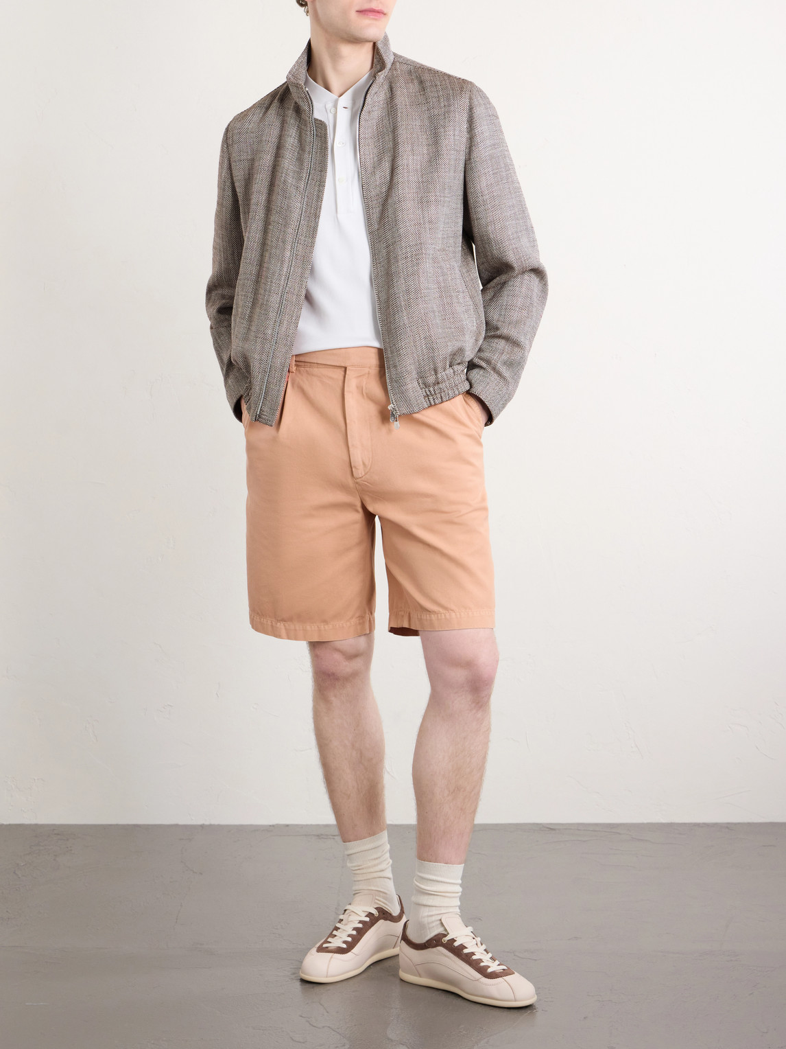 Herringbone Bomber Jacket