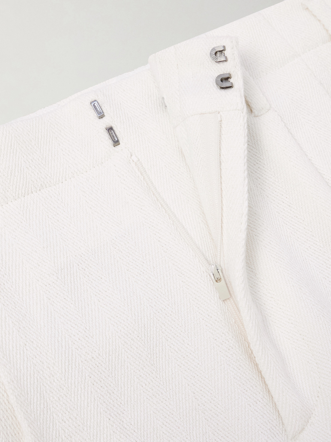 Straight-Leg Cotton And Linen-Blend Trousers