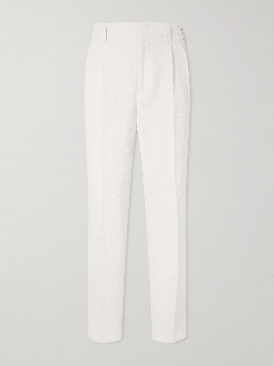 Brunello Cucinelli Straight-Leg Cotton and Linen-Blend Trousers - Men