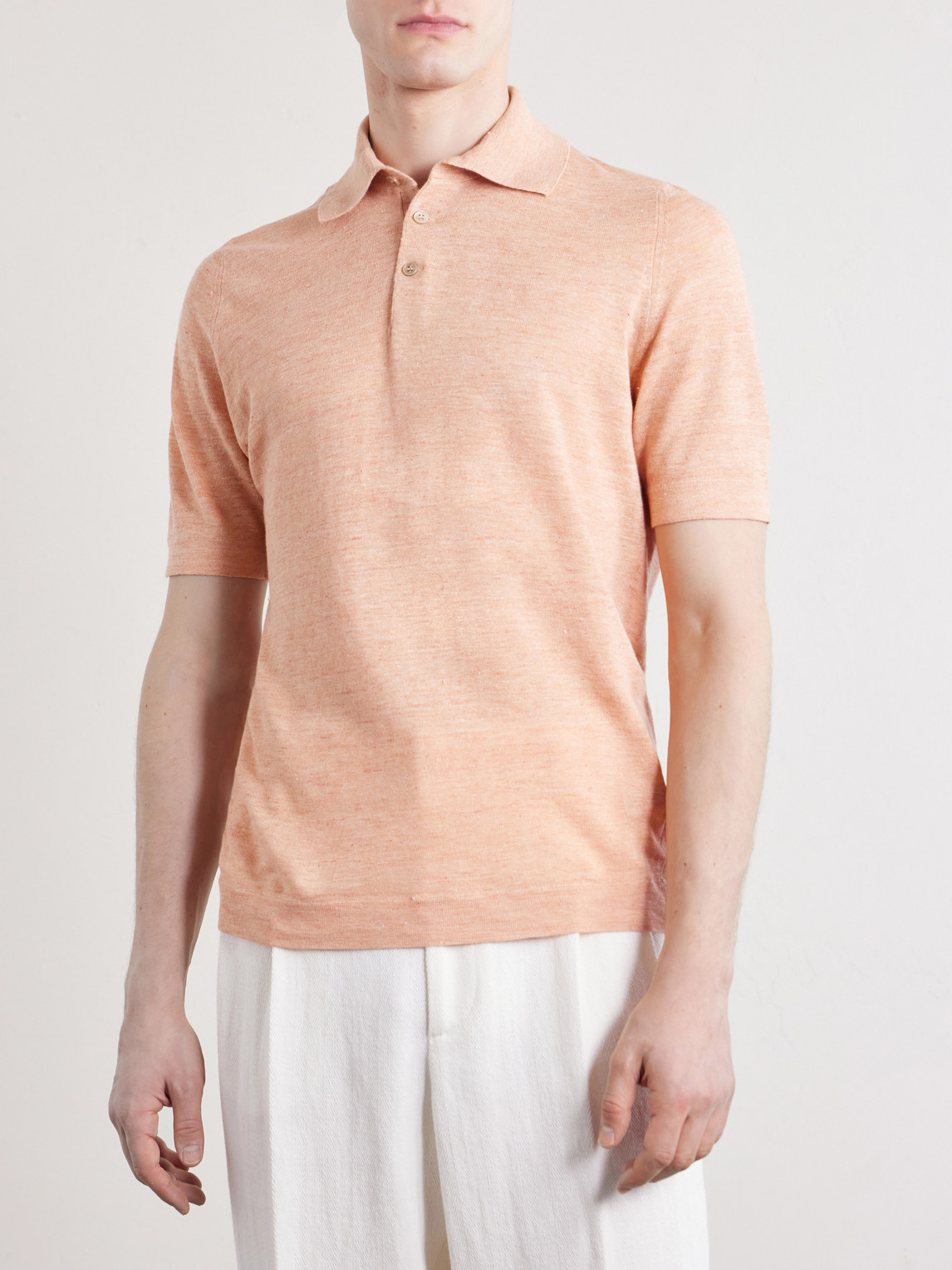And Cotton-Blend Polo Shirt