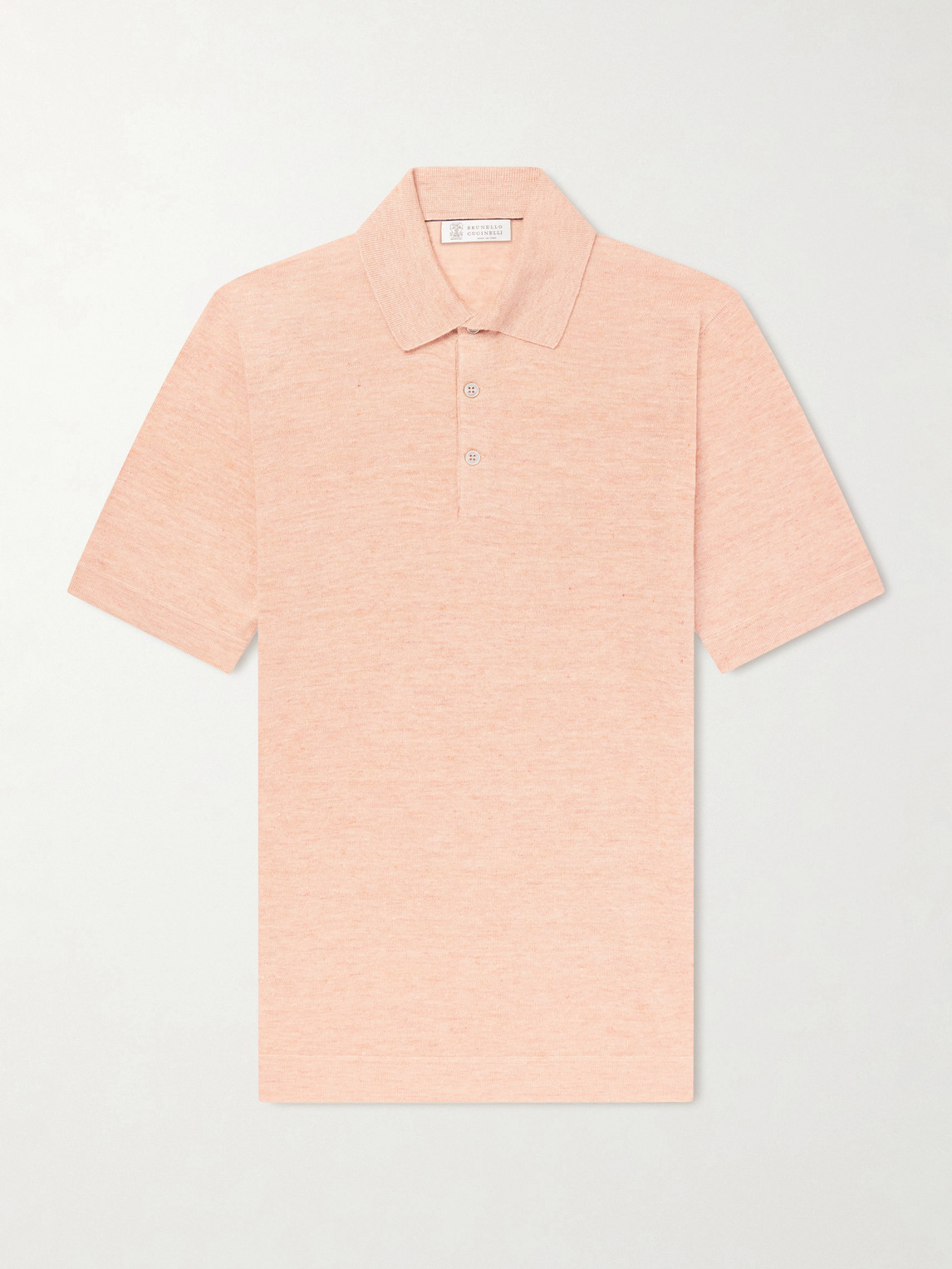 Brunello Cucinelli Linen and Cotton-Blend Polo Shirt IT 46