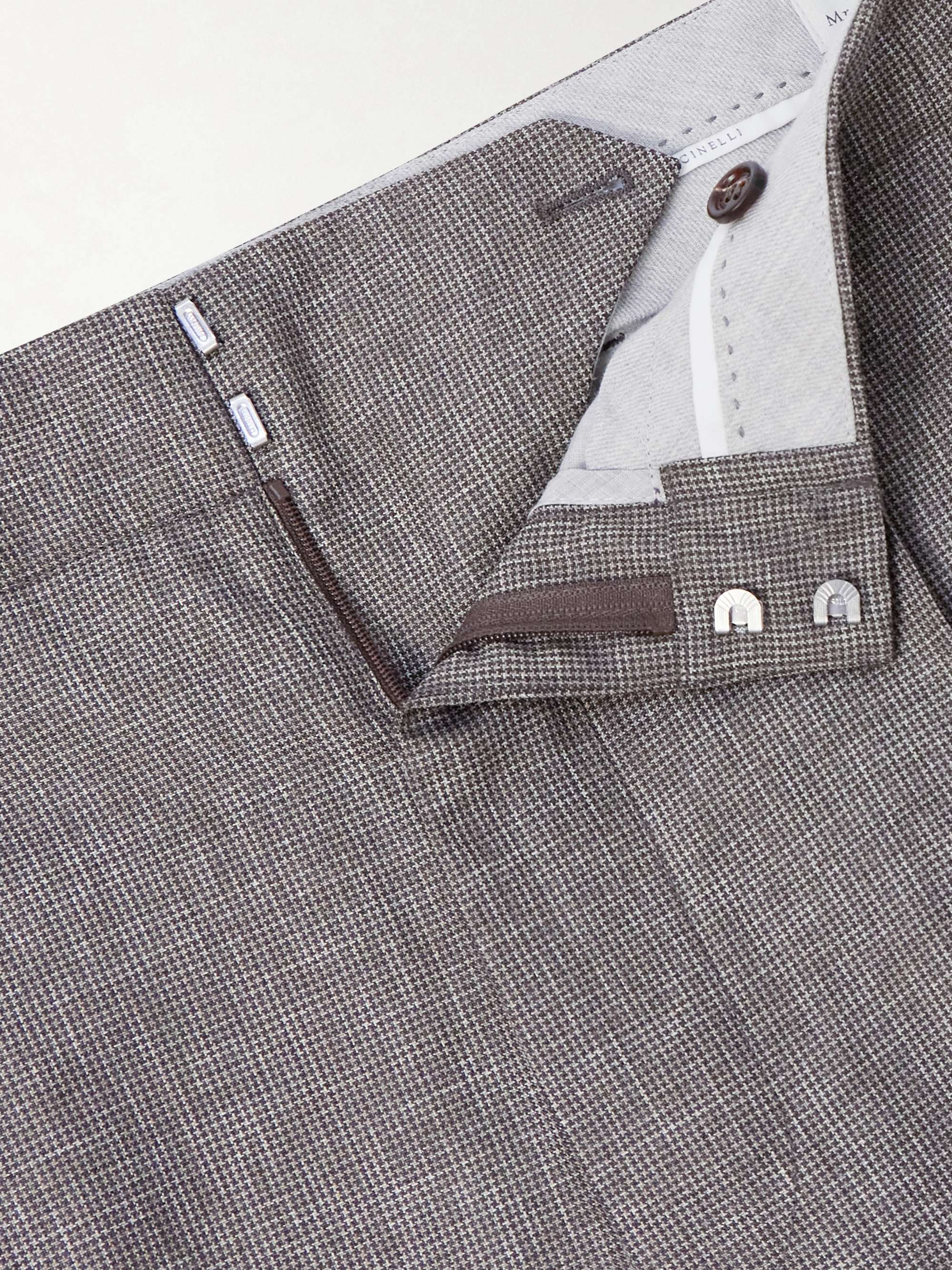 BRUNELLO CUCINELLI Straight-Leg Pleated Wool Suit Trousers for Men