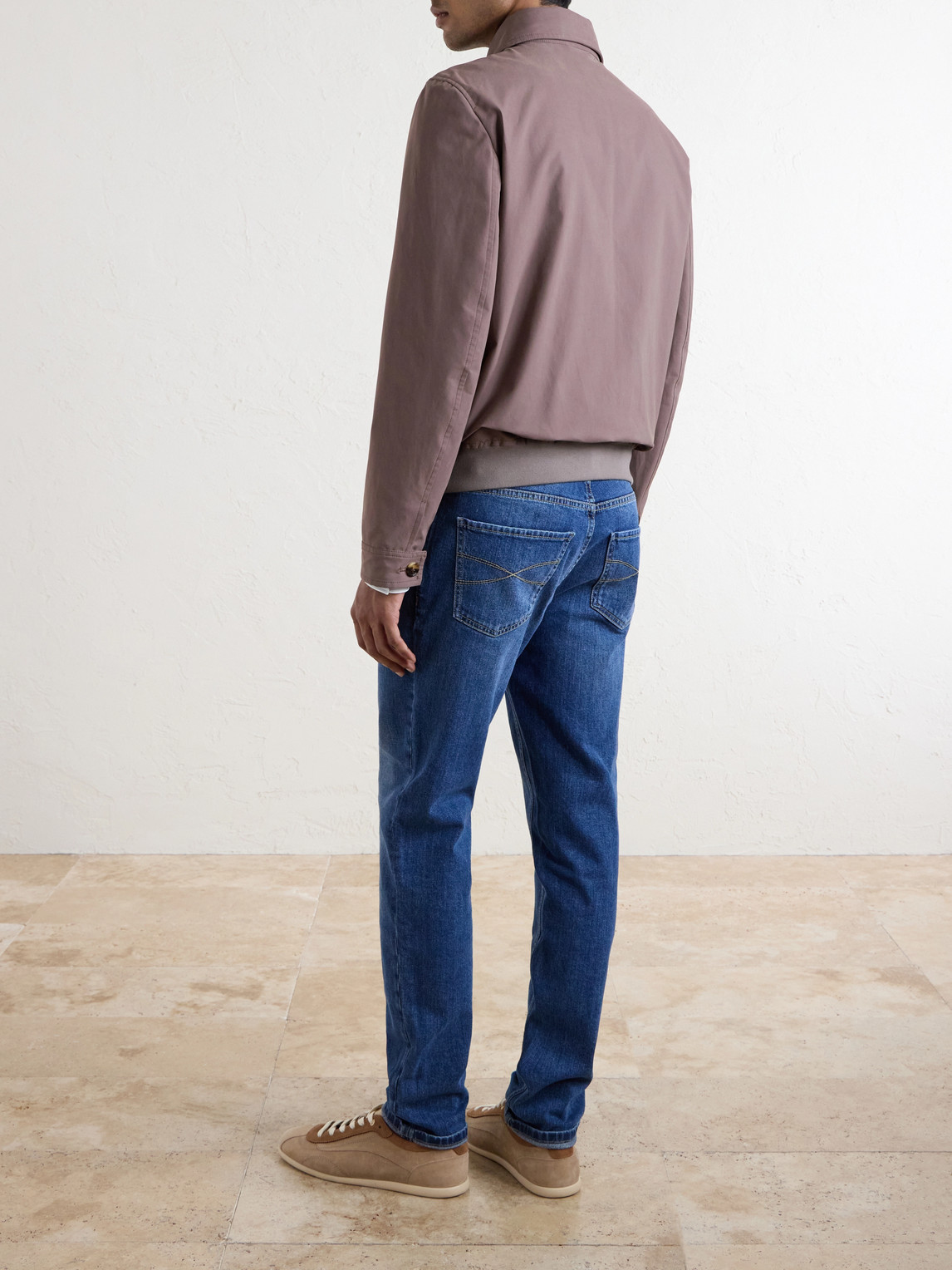 Cotton-Blend Blouson Jacket