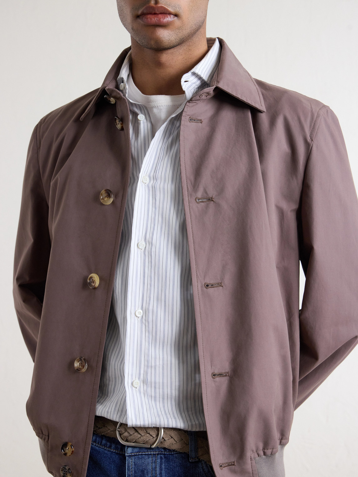 Cotton-Blend Blouson Jacket
