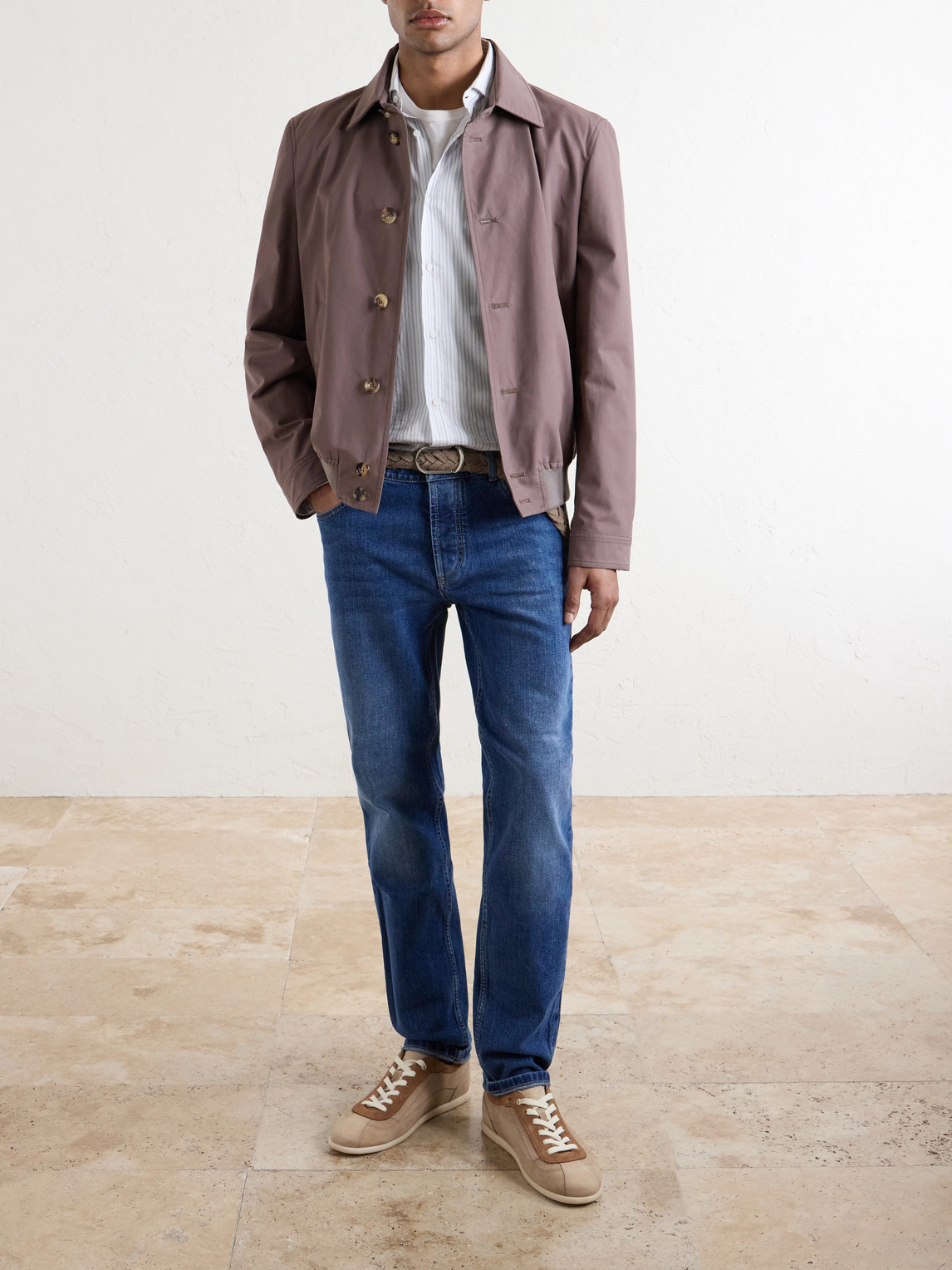 Cotton-Blend Blouson Jacket