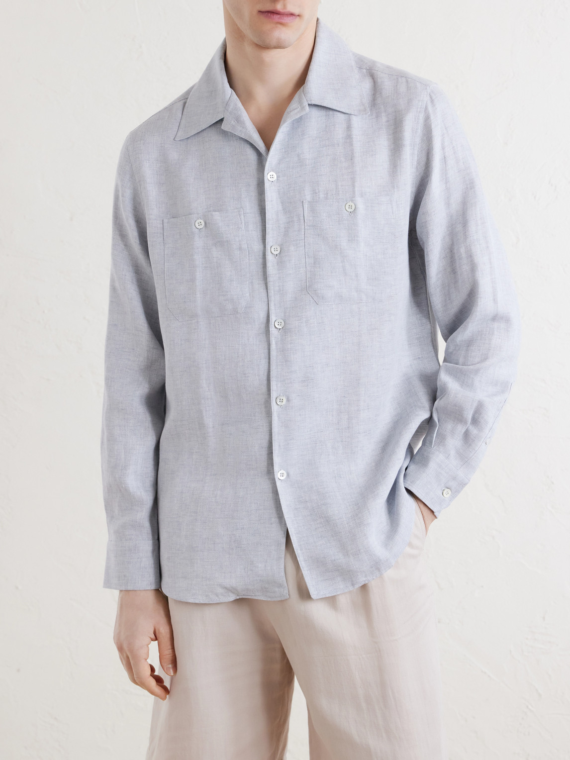 Hemp, Linen And Cotton-Blend Shirt