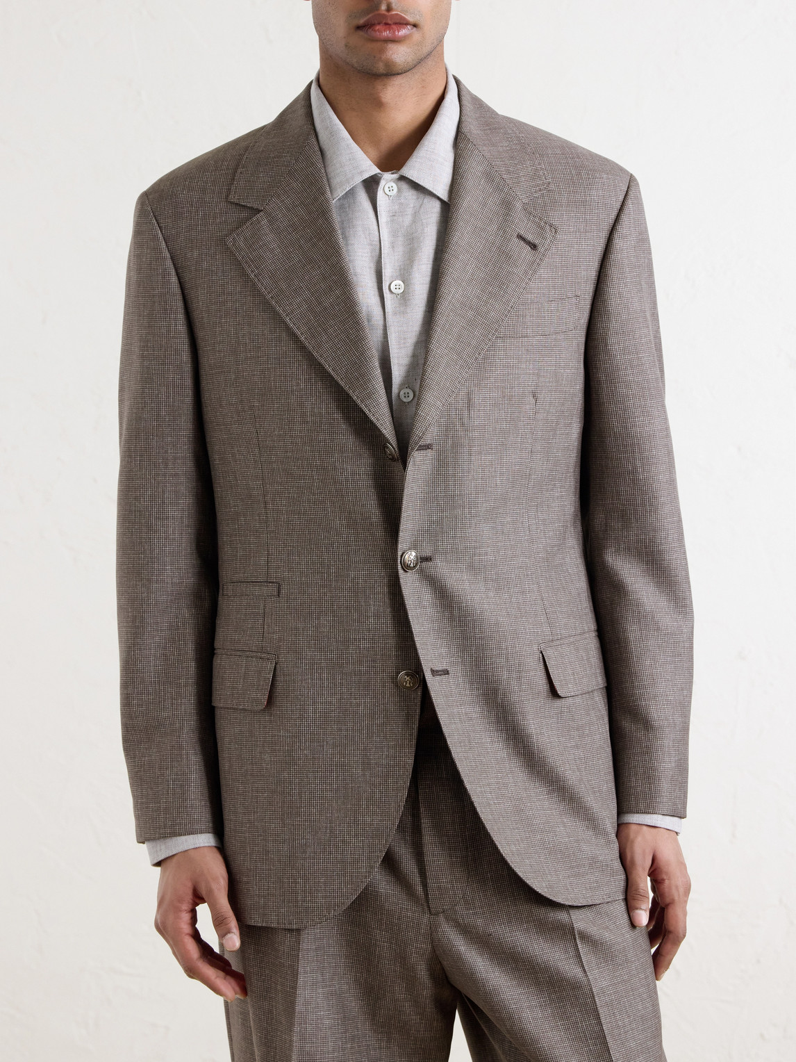  Brunello Cucinelli - Wool Suit Jacket - Men - Brown - It 46 