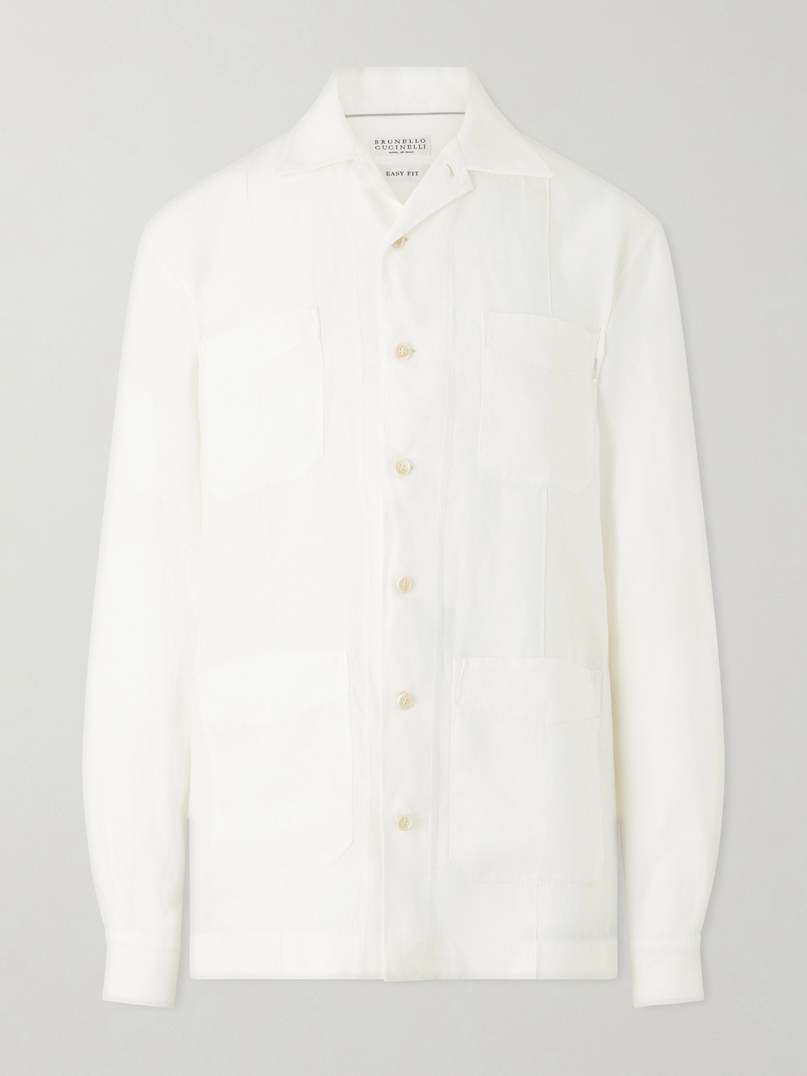 Brunello Cucinelli Guayabera Linen Overshirt - Men
