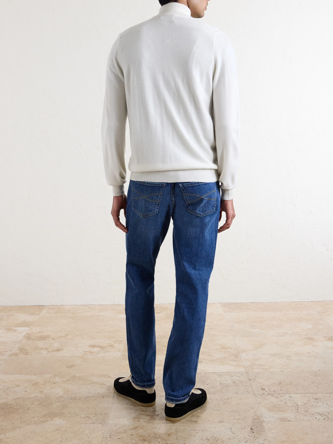 Cashmere Zip-Up Sweater