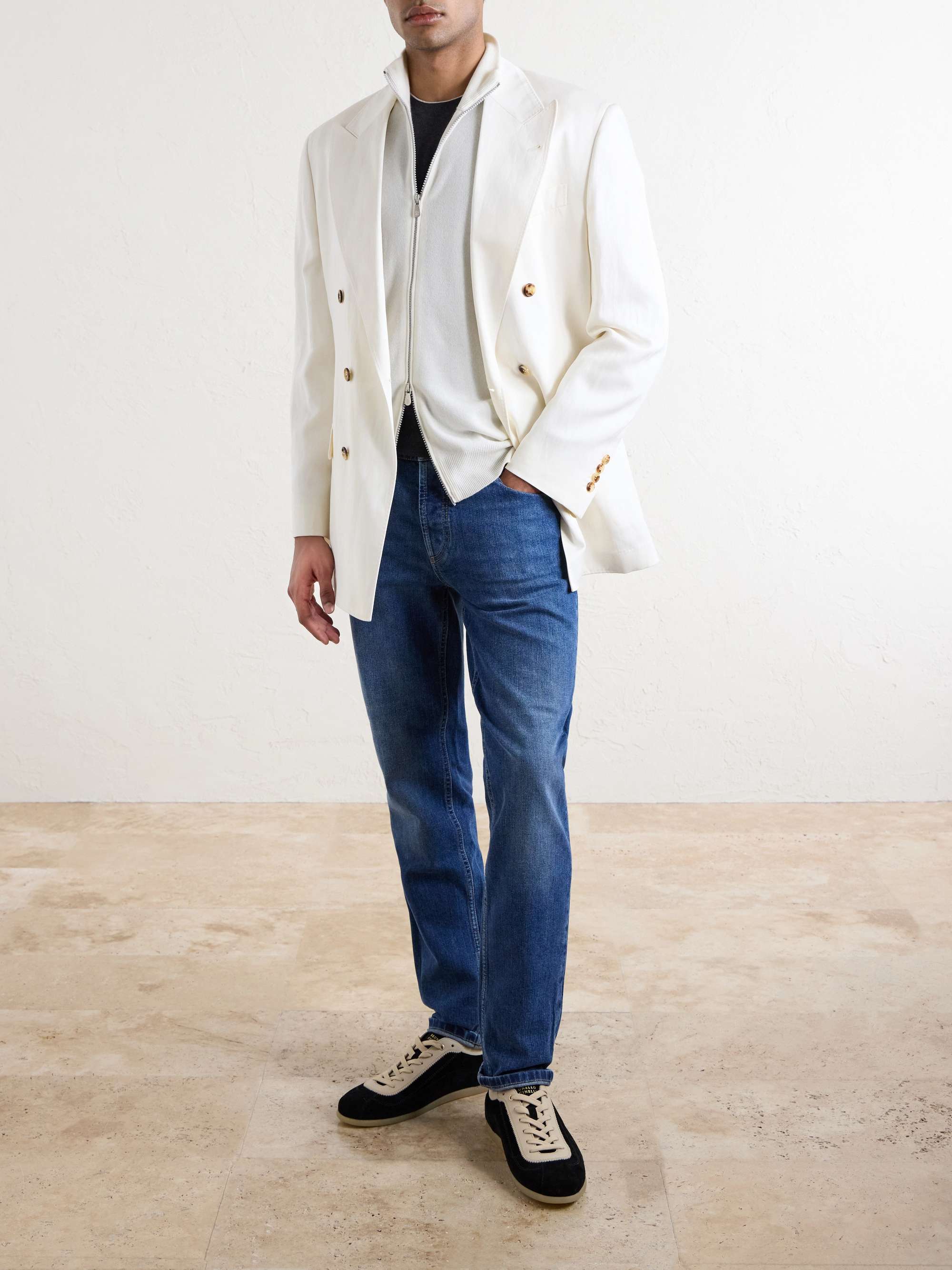 BRUNELLO CUCINELLI Cashmere Zip-Up Sweater