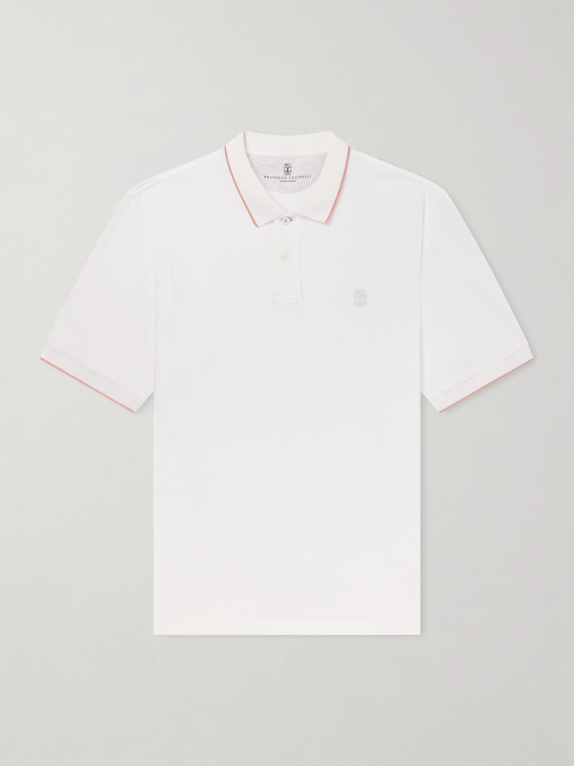 Brunello Cucinelli Logo-Embroidered Cotton Polo Shirt - Men