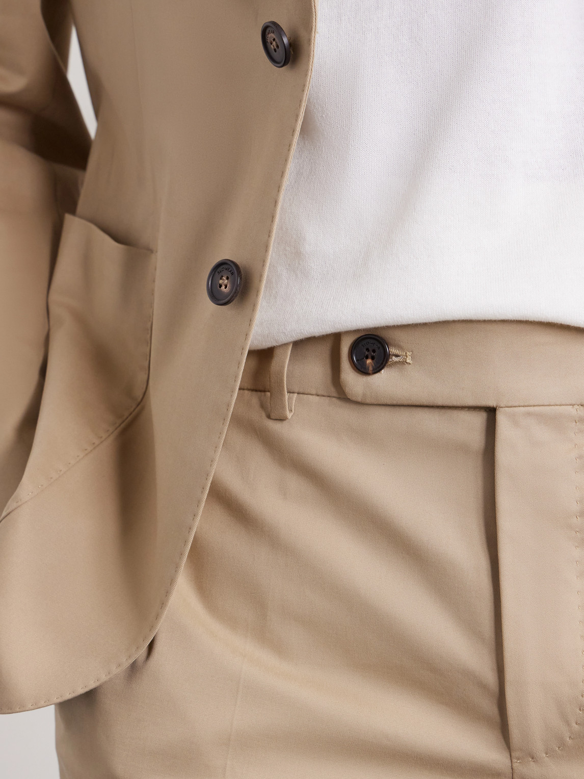 Tapered Stretch-Cotton Trousers