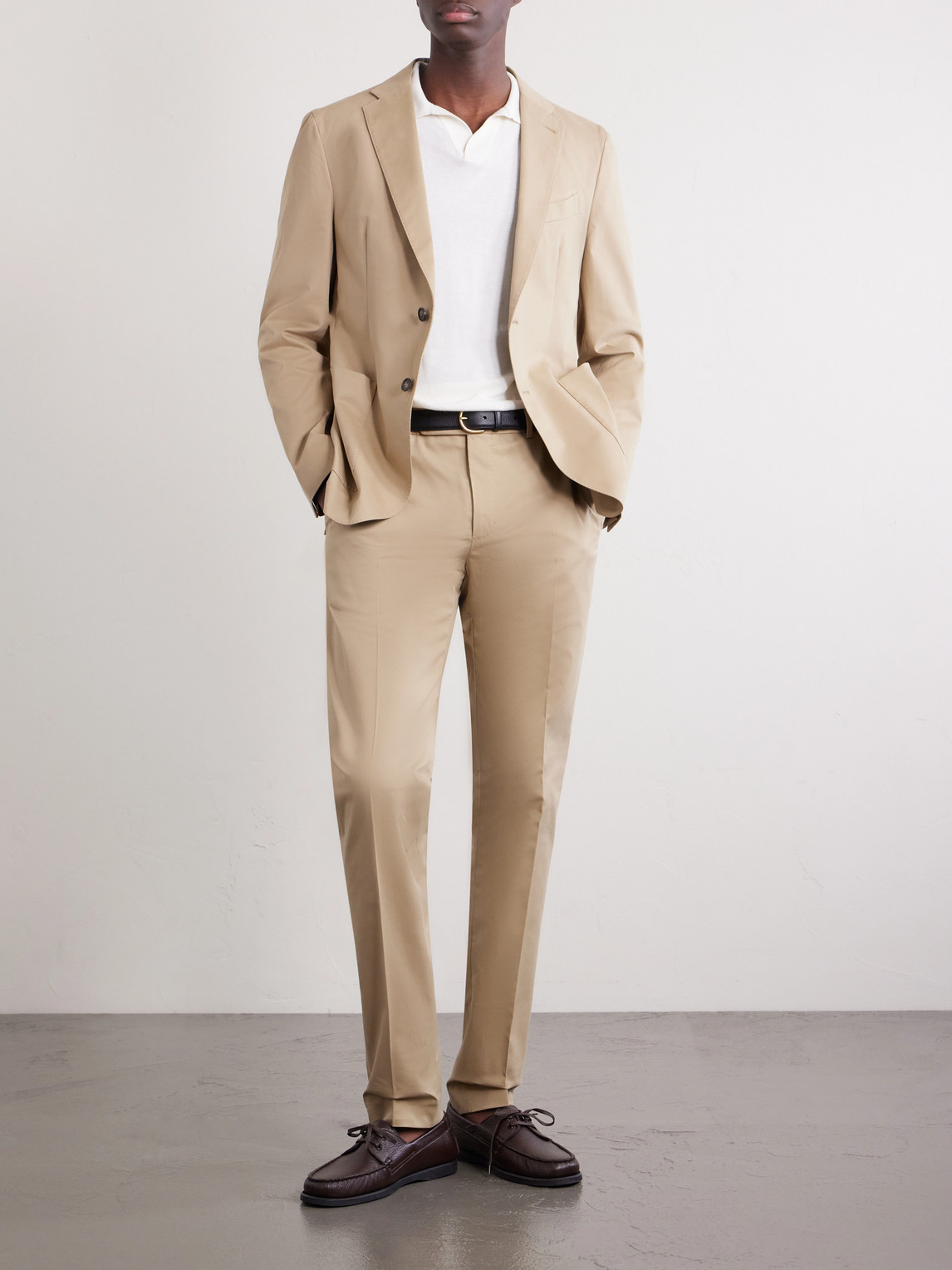 Tapered Stretch-Cotton Trousers