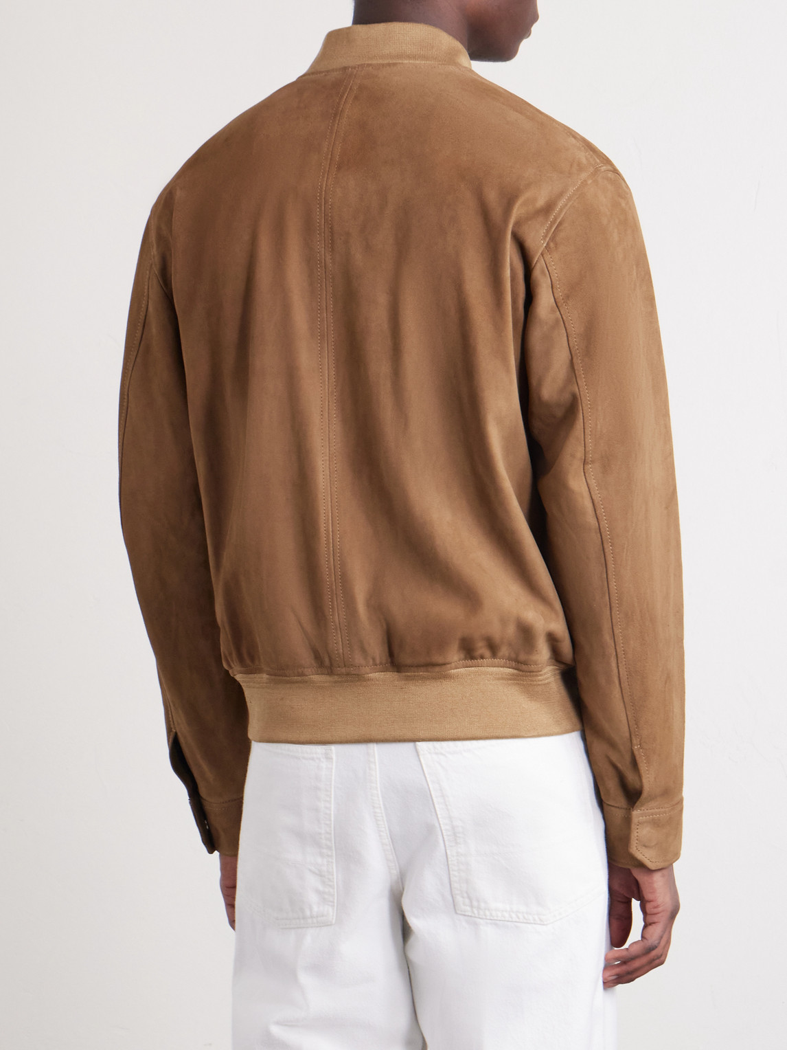  Slowear - Suede Bomber Jacket - Men - Brown - It 46 