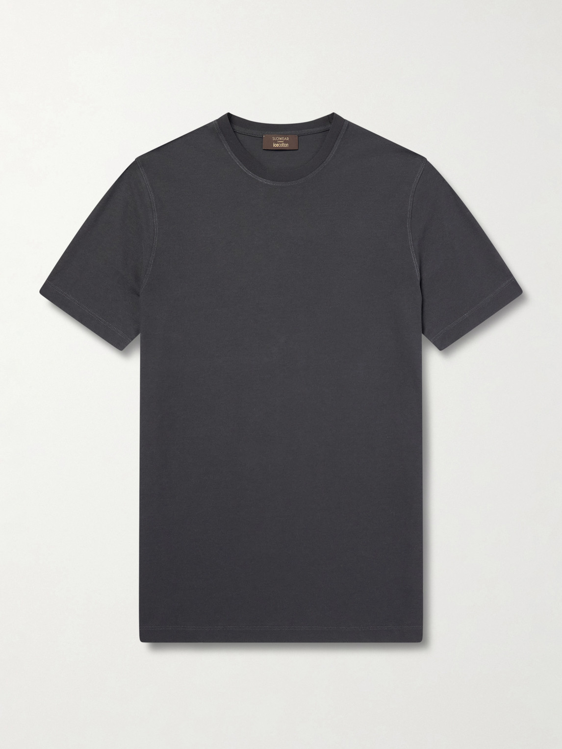 Slowear Slim-fit Cotton-jersey T-shirt In Black