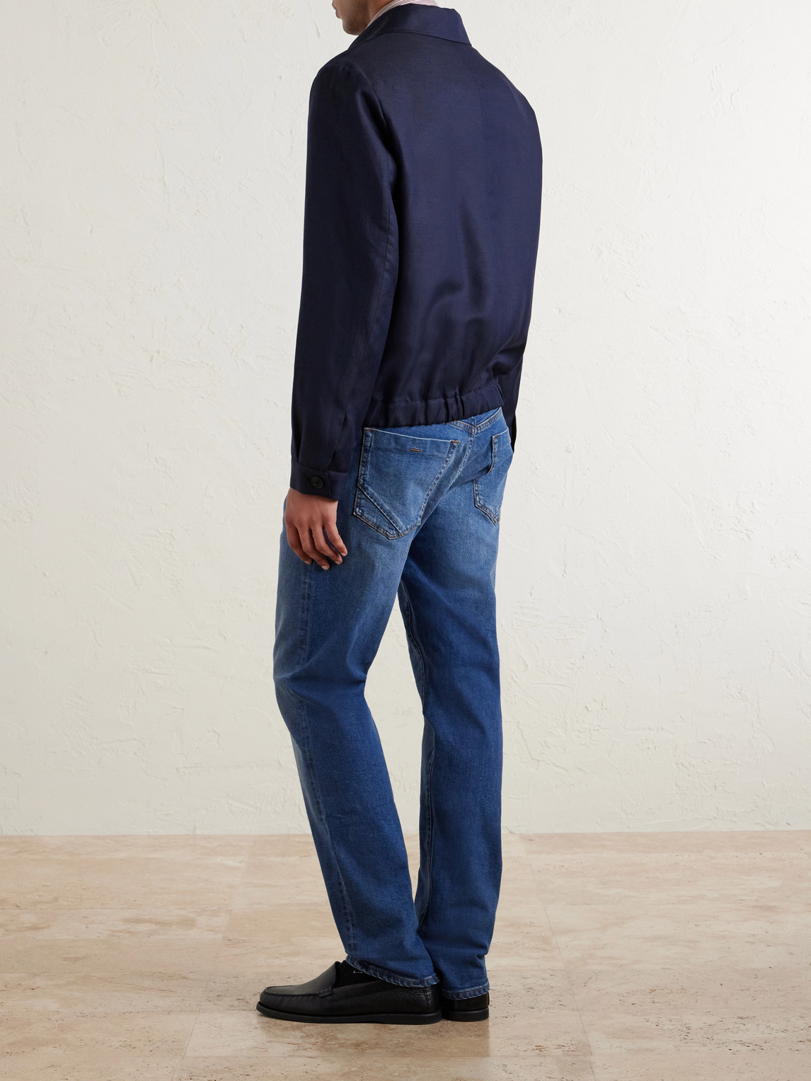  Slowear - Wool And Linen-blend Bomber - Men - Blue - It 50 