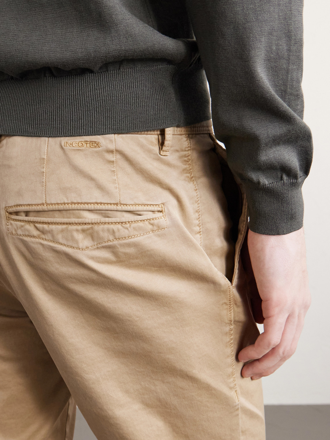 Tapered Stretch-Cotton Gabardine Trousers Slim-Fit