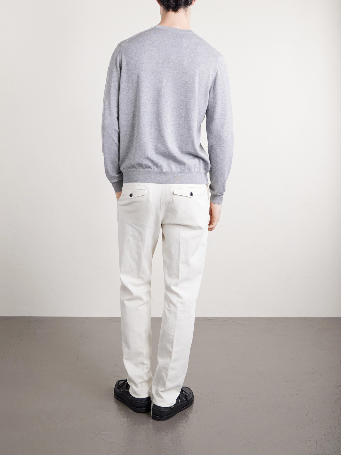  Slowear - Tapered Pleated Stretch-cotton And Linen-blend Gabardine Trousers - Men - White - Uk/us 29 
