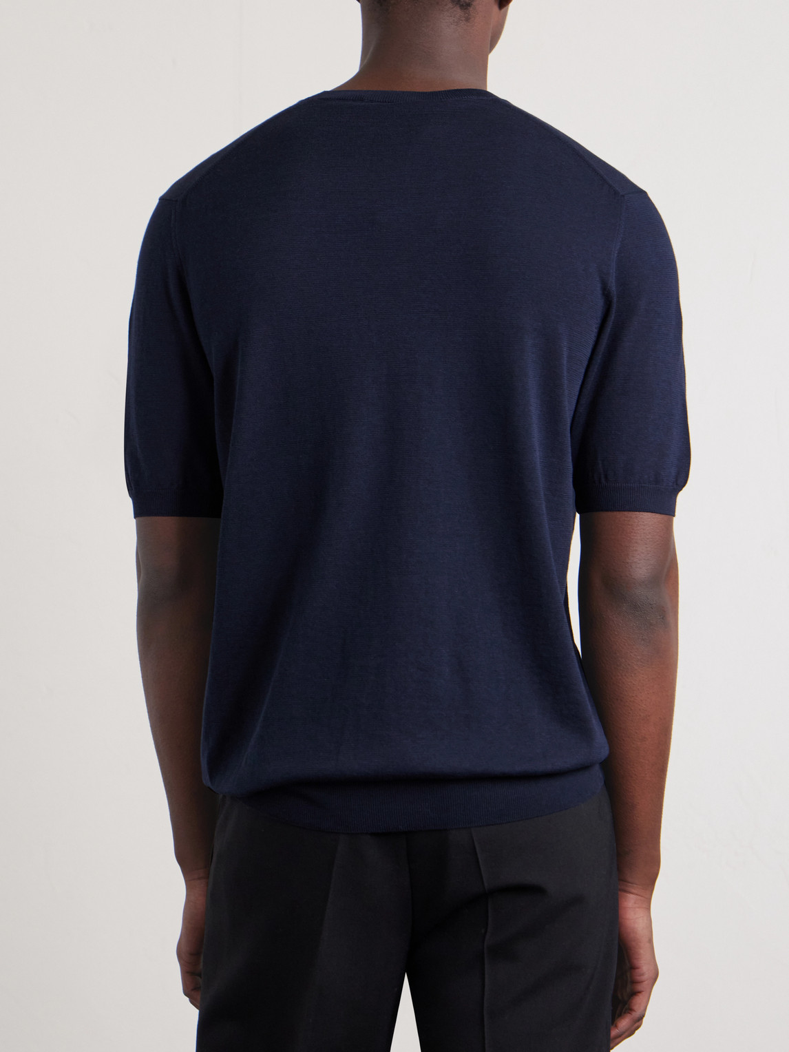Cotton And Silk-Blend T-Shirt