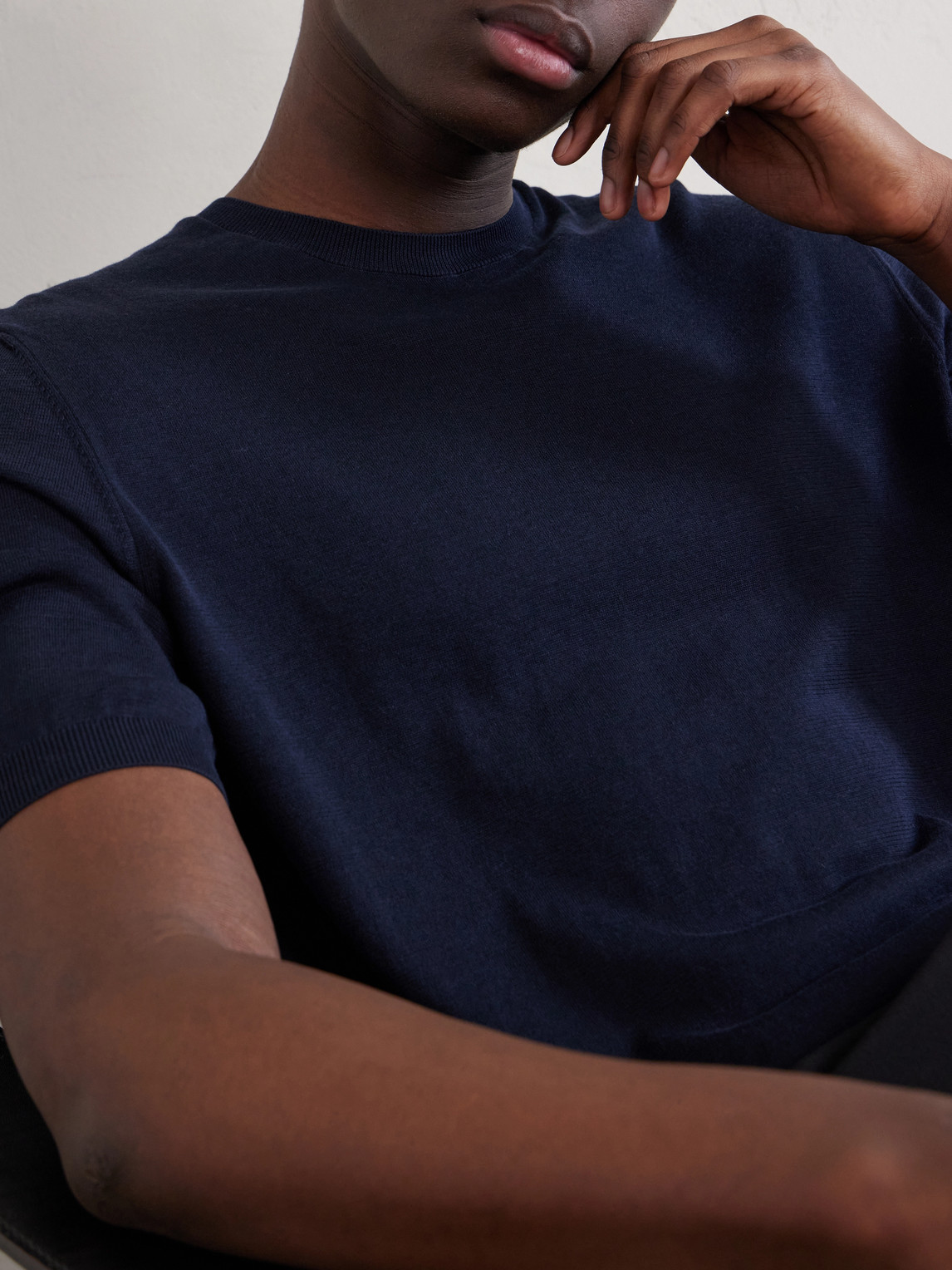 Cotton And Silk-Blend T-Shirt