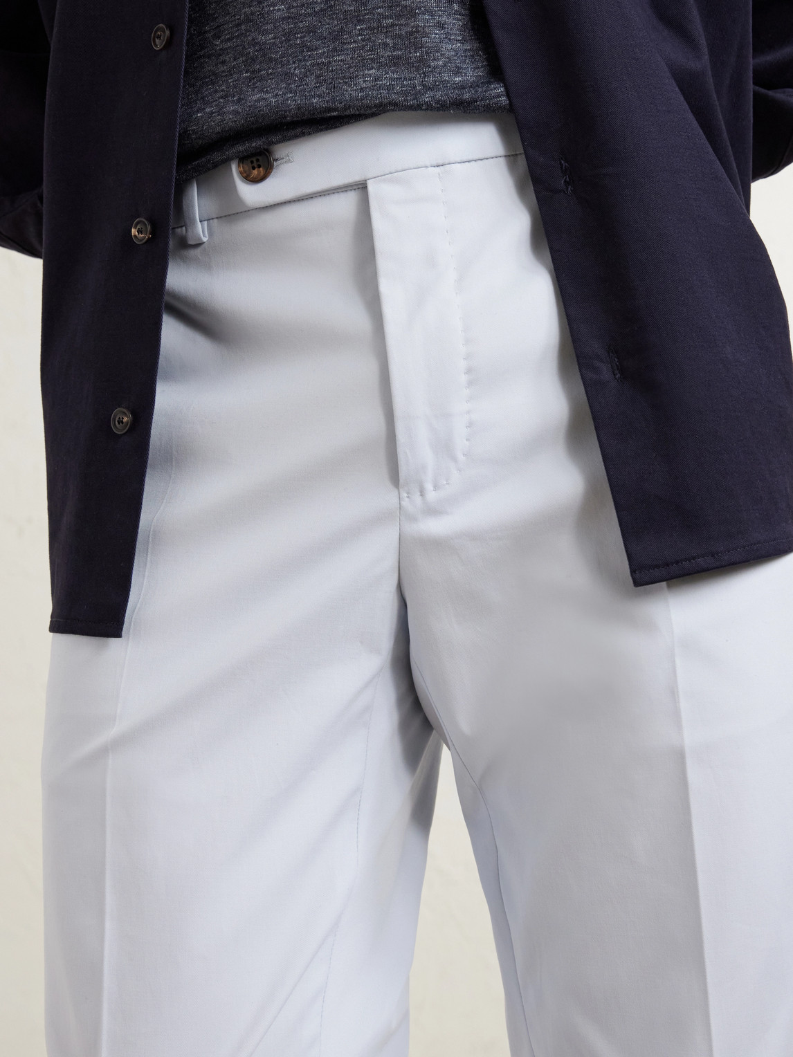 Tapered Stretch-Cotton Trousers