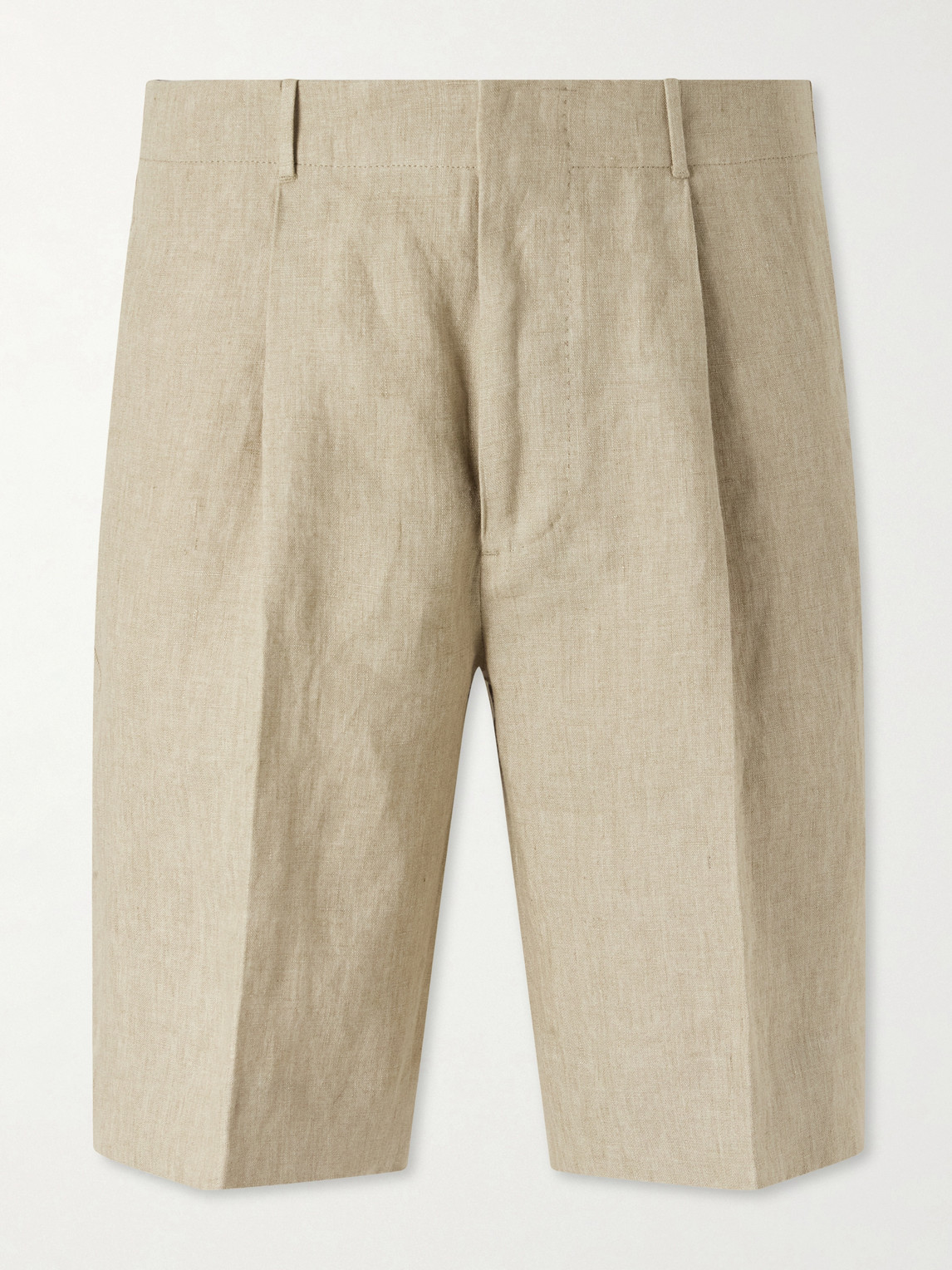 Slowear Straight-Leg Pleated Linen Shorts IT 50
