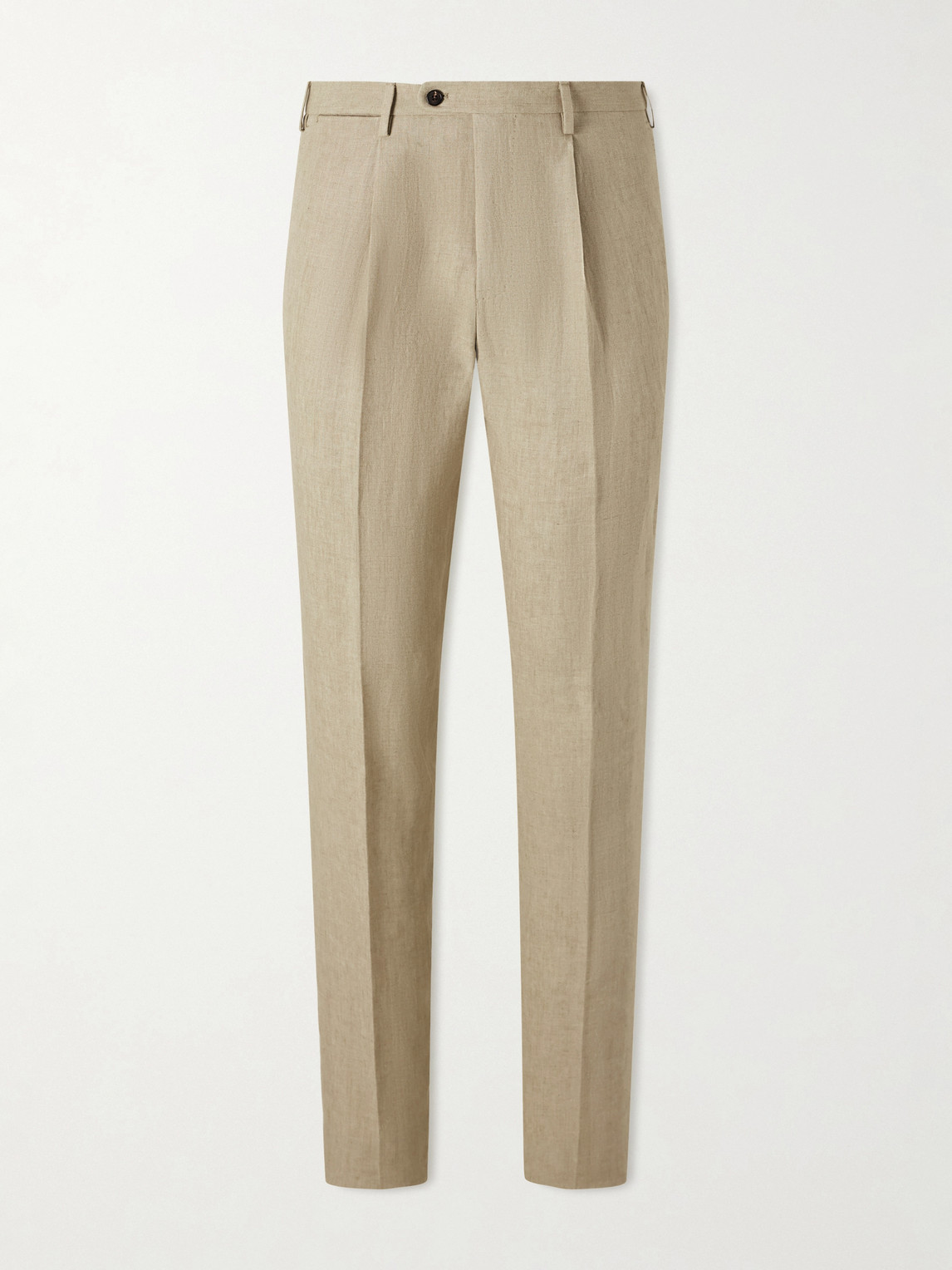 Slowear Straight-Leg Pleated Linen Trousers IT 52