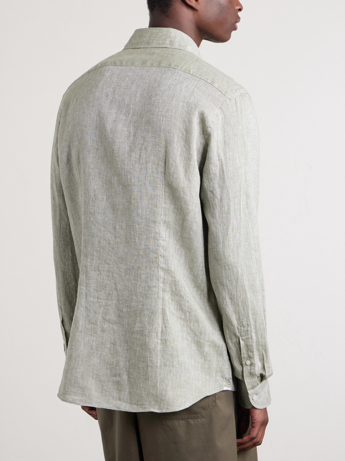  Slowear - Linen Shirt - Men - Green - Eu 38 