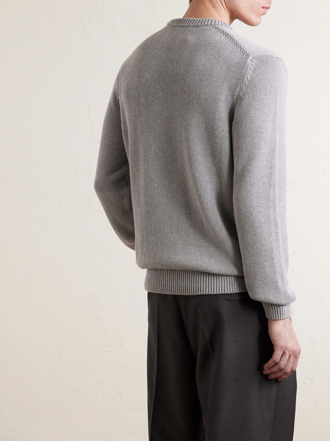  Slowear - Slim-fit Cotton Sweater - Men - Gray - It 44 