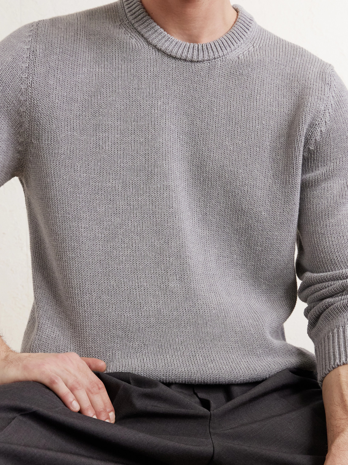 Slim-Fit Cotton Sweater
