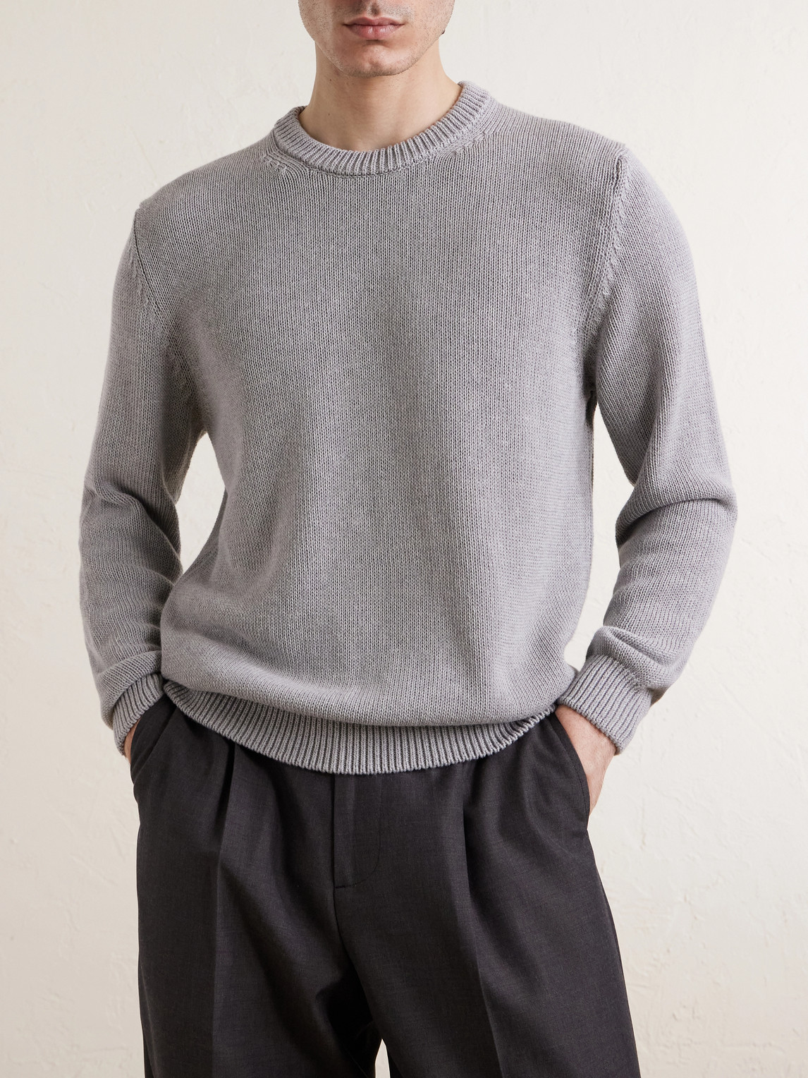  Slowear - Slim-fit Cotton Sweater - Men - Gray - It 44 