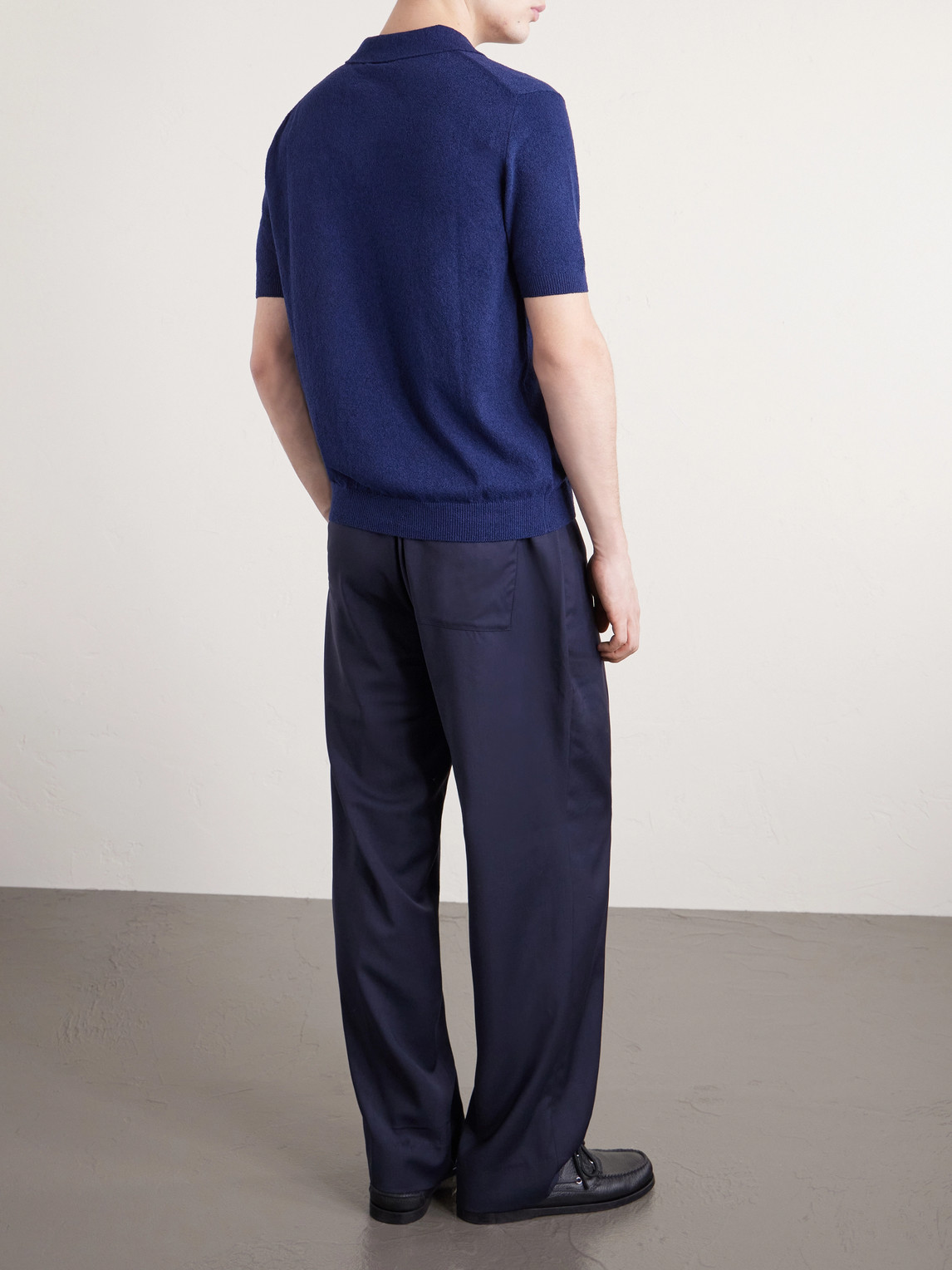 Slim-Fit Cotton-Blend Terry Polo Shirt