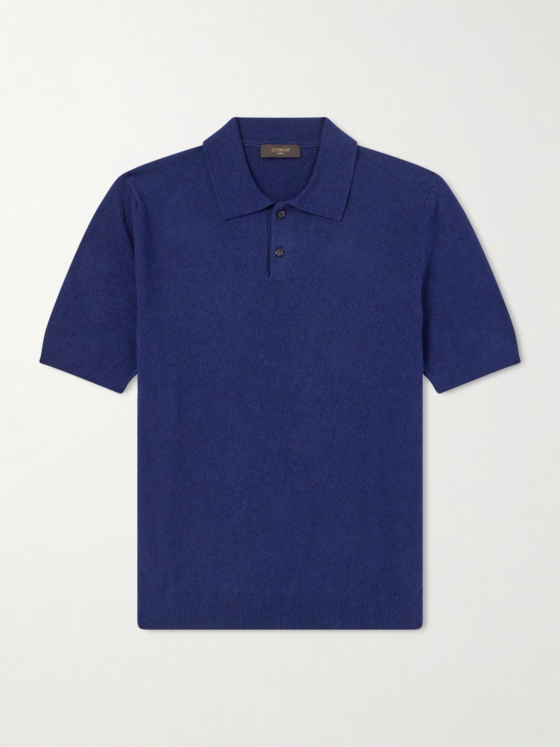 Slowear Slim-fit Cotton-blend Terry Polo Shirt In Blue