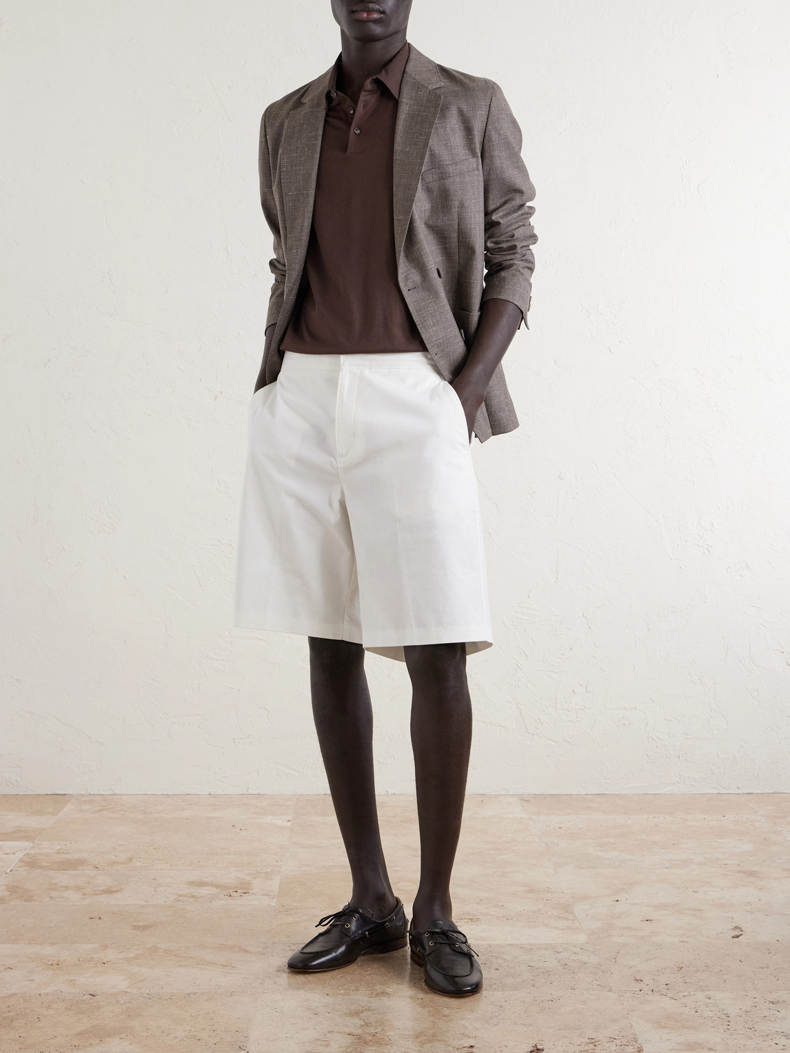 Cotton And Silk-Blend Jersey Polo Shirt