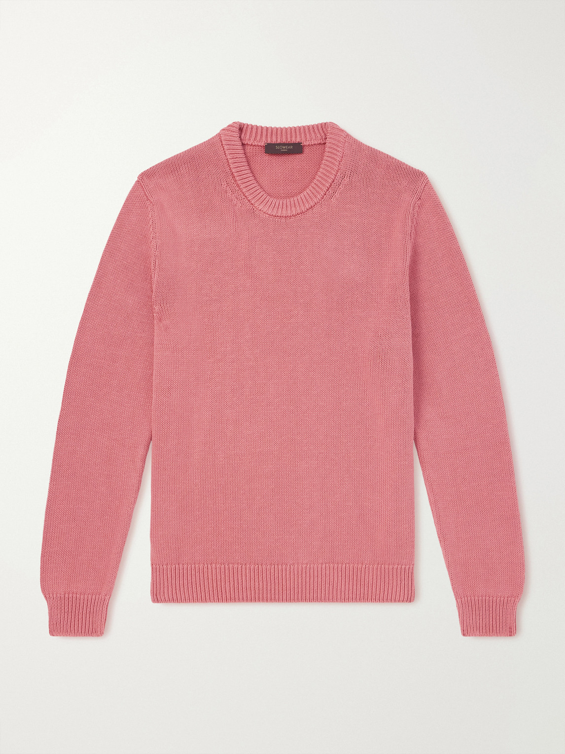Slowear Slim-fit Cotton Sweater In Pink