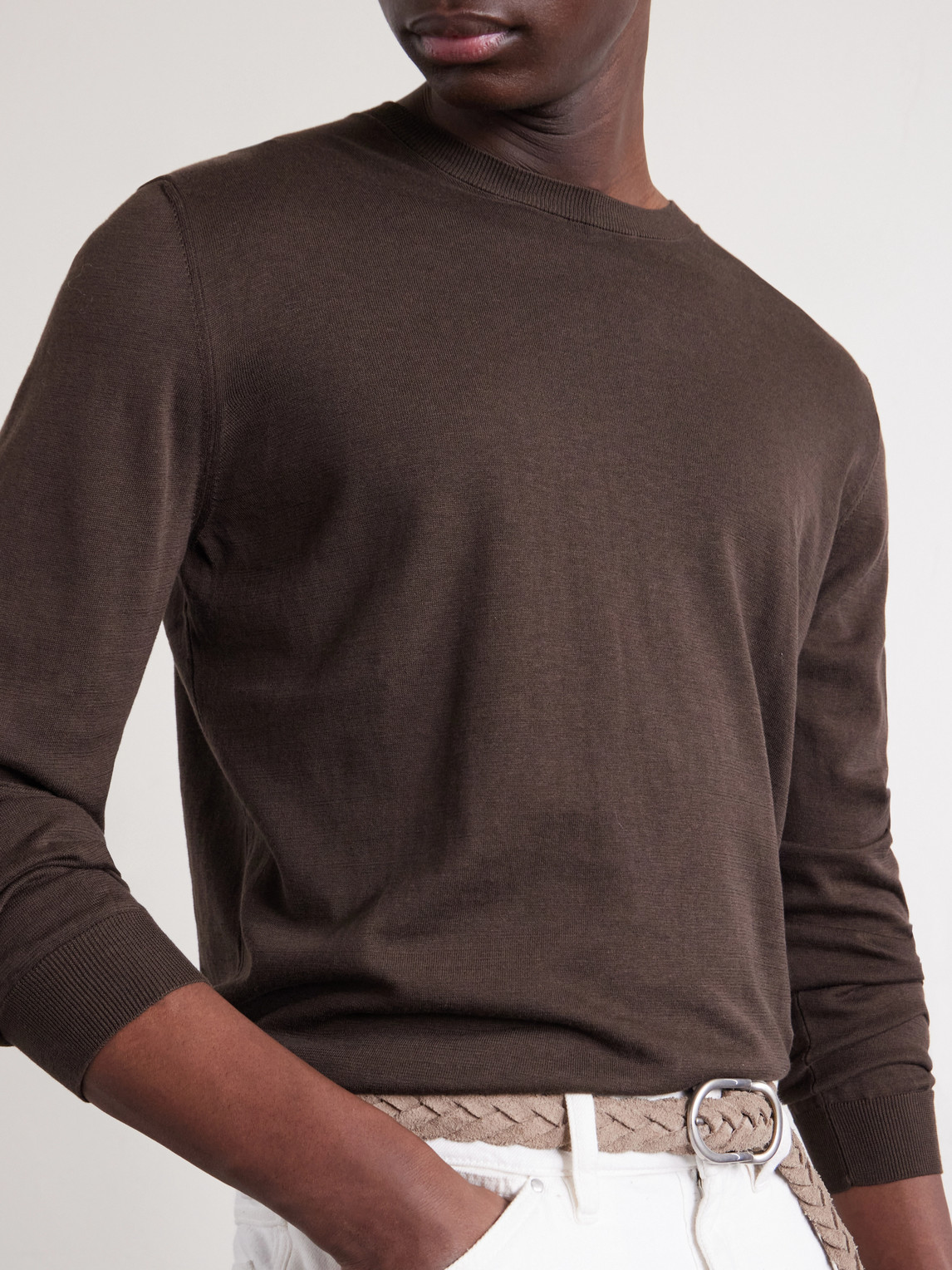 Cotton And Silk-Blend Sweater