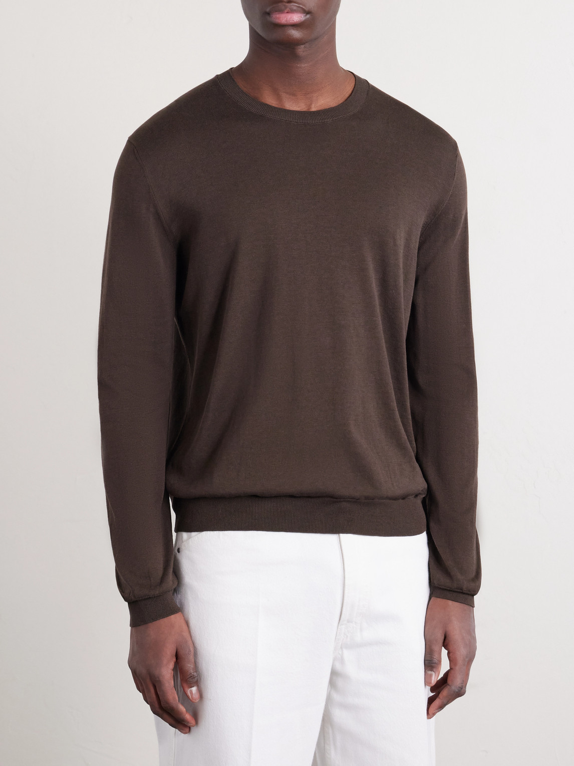 Cotton And Silk-Blend Sweater