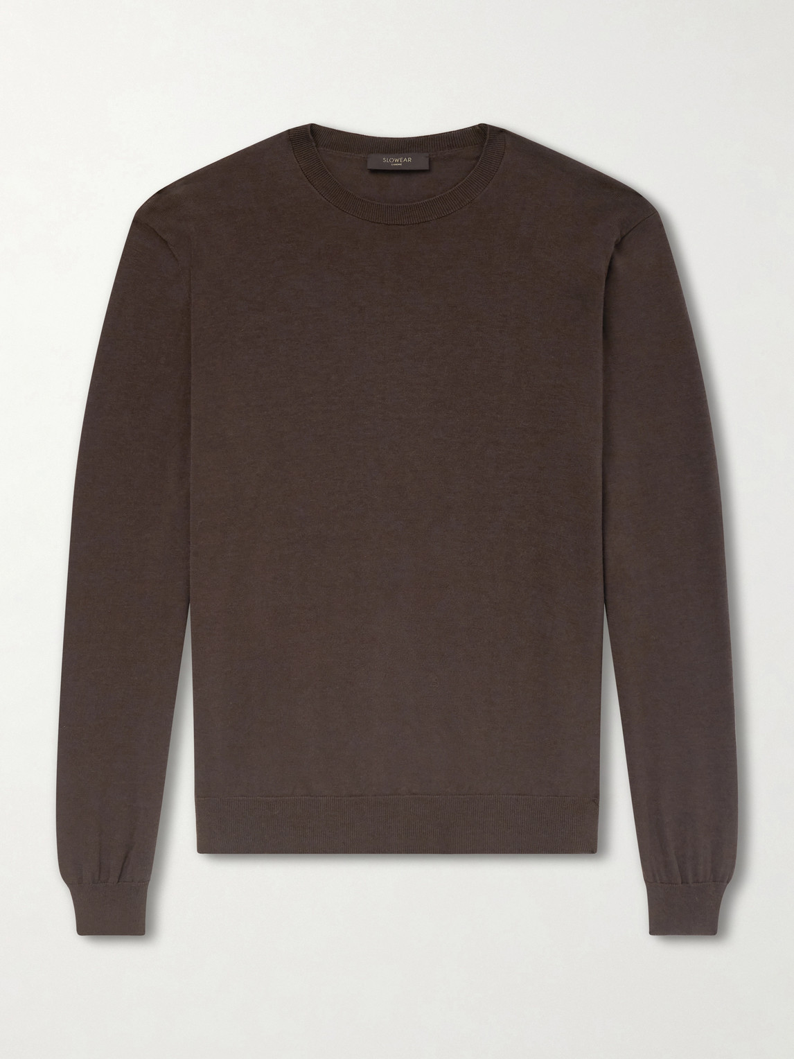 Slowear Cotton And Silk-blend Sweater In Brown